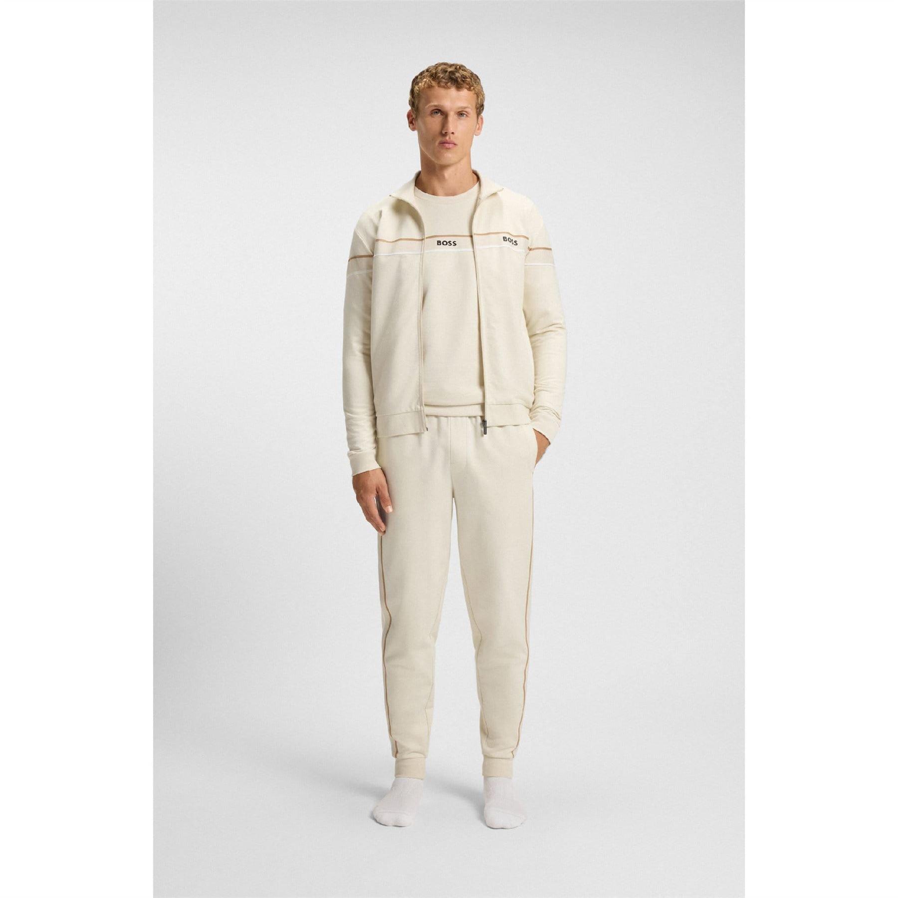 Bijela - Boss - Boss Iconic Pants 10269546 02 Tracksuit Bottom Mens - 4