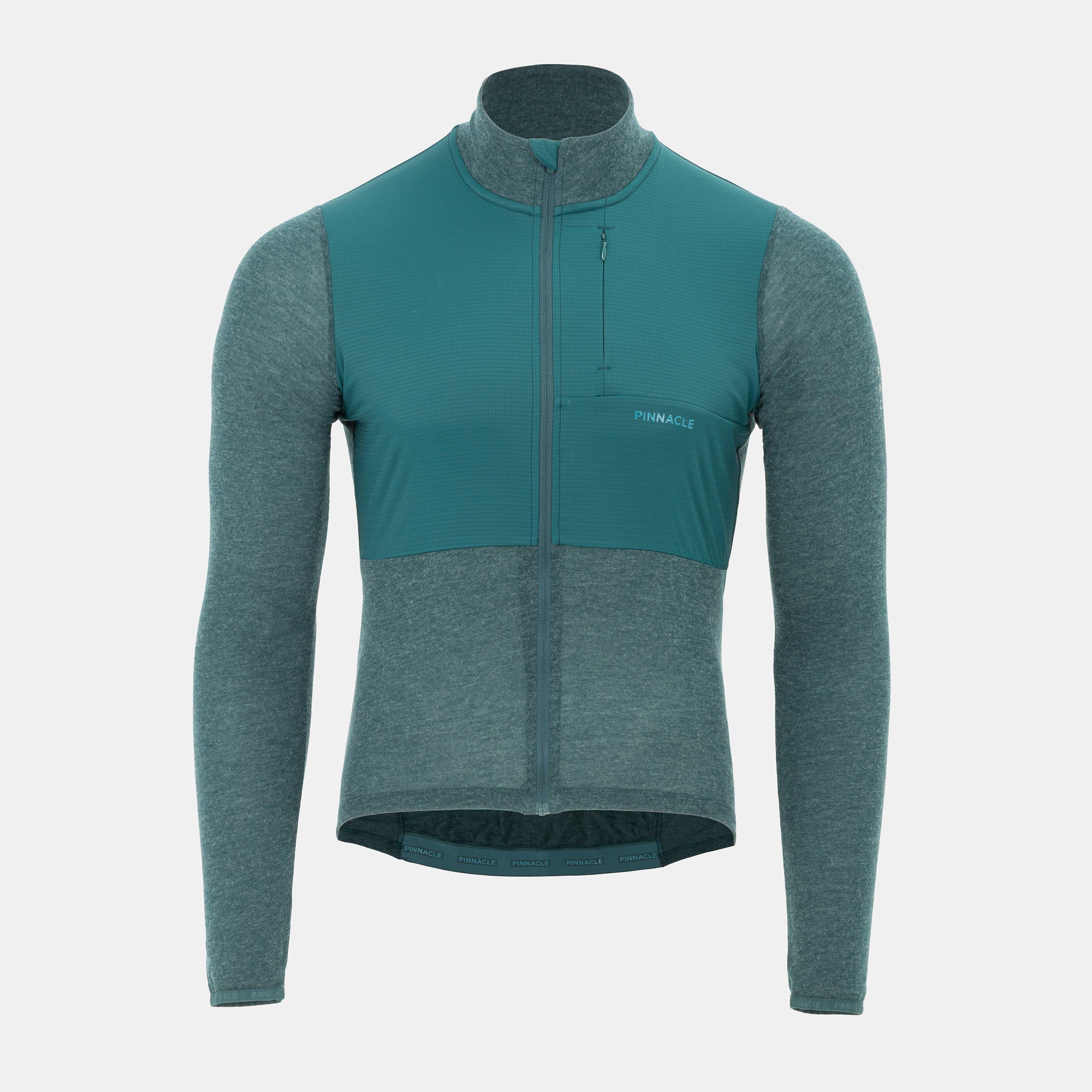Green Marl - Pinnacle - Merino Long Sleeve Jersey Mens - 1
