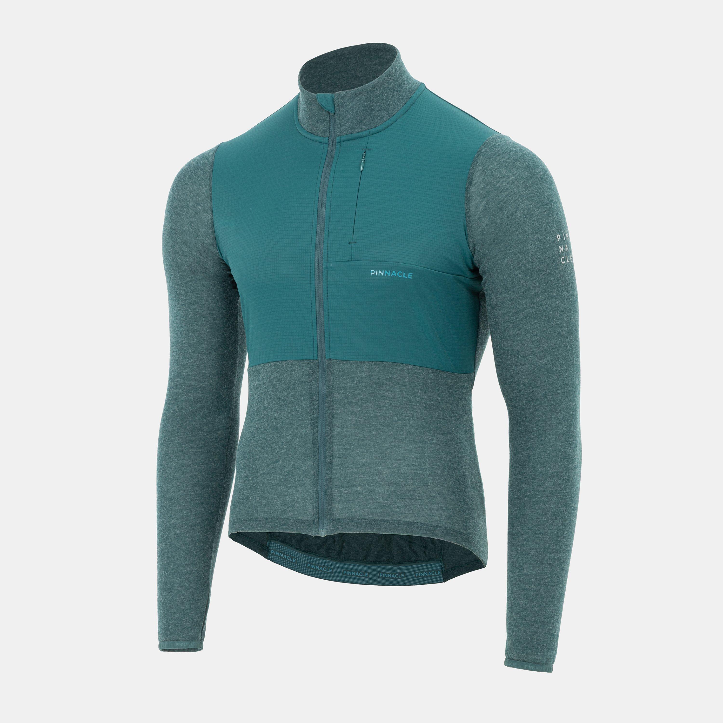 Green Marl - Pinnacle - Merino Long Sleeve Jersey Mens - 3
