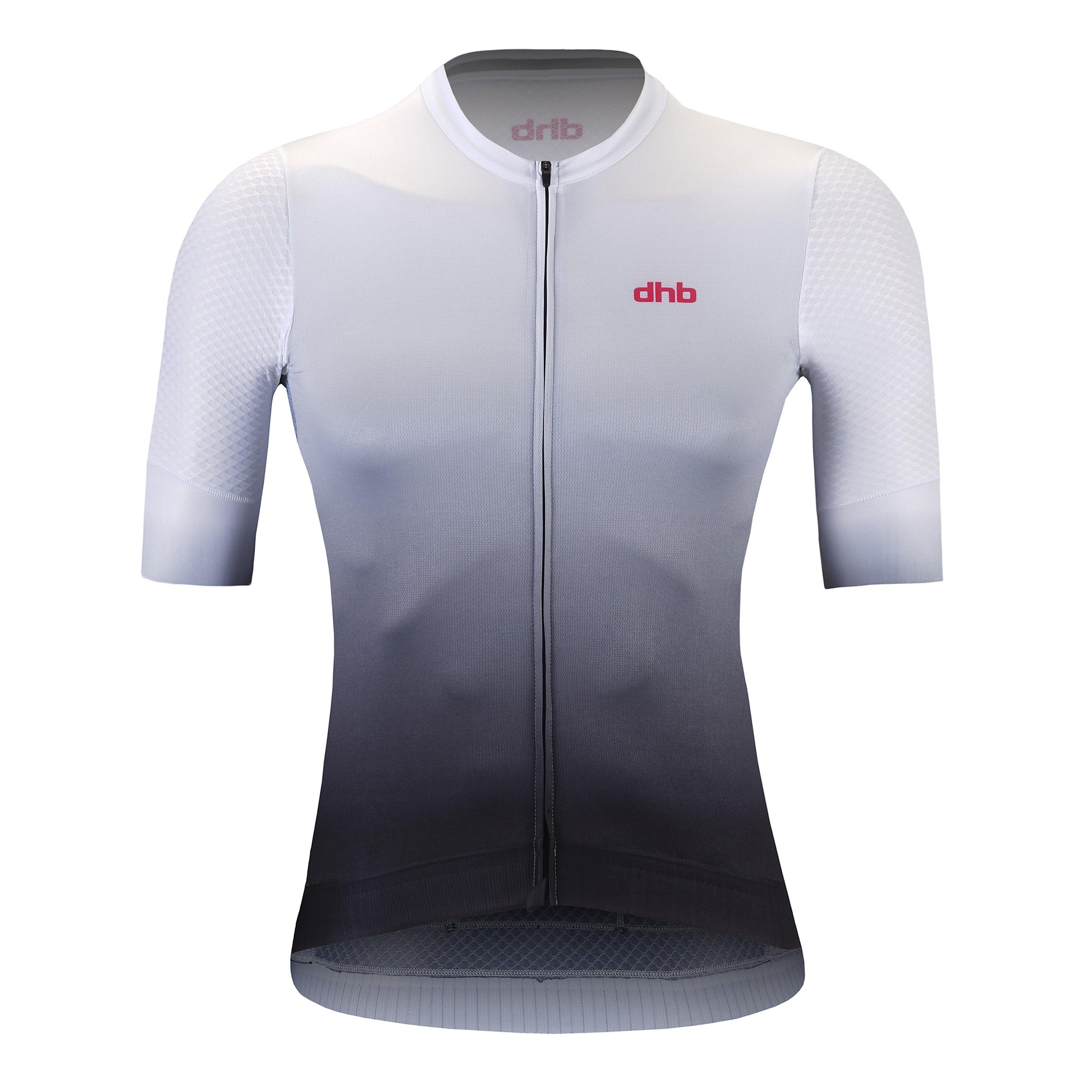 Dhb  Aeron Short Sleeve Jersey 3.0 - White Fade - Medium