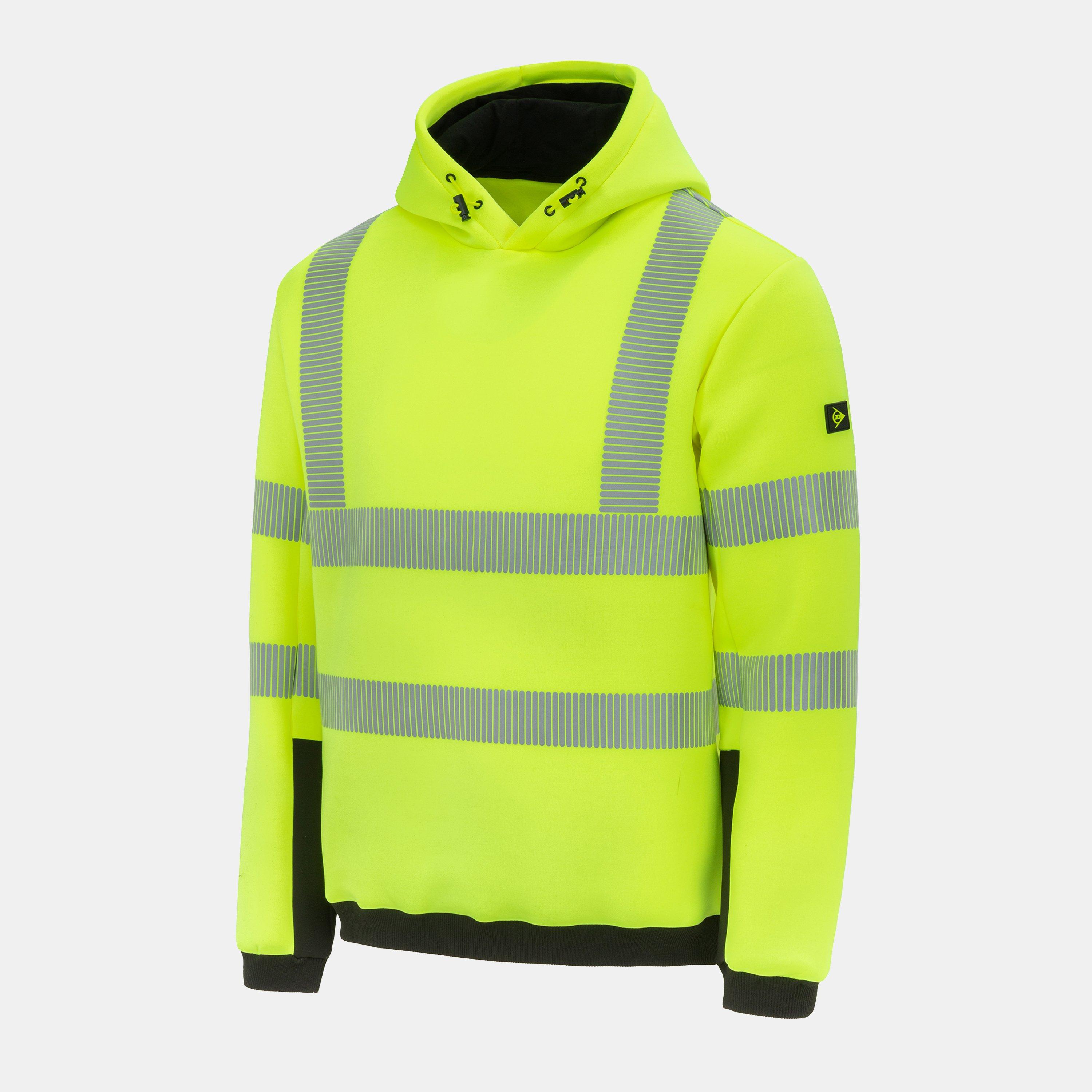 Yellow - Dunlop - Reflective Long Sleeve Hi-Vis Jacket - 3