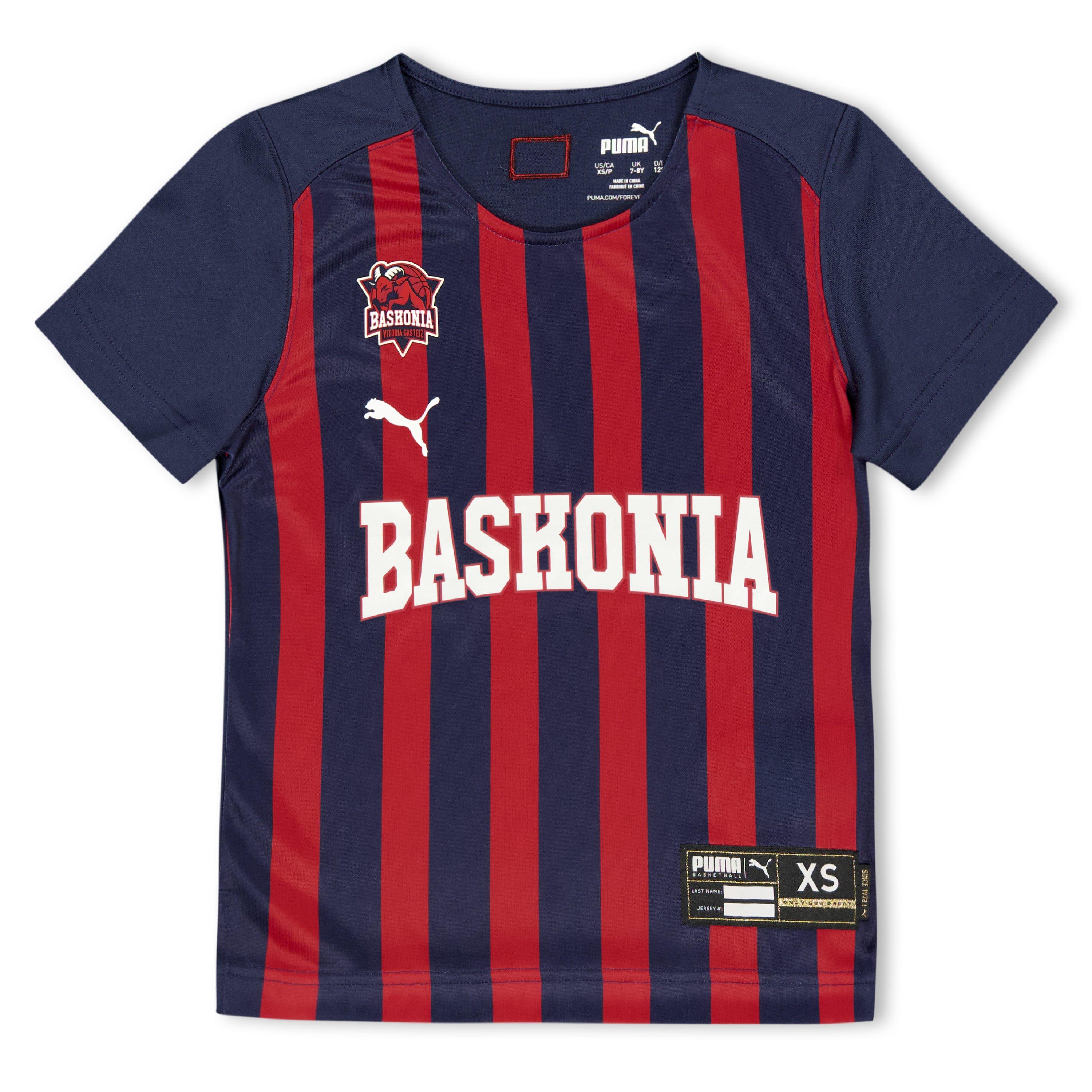 Puma Azul Marino - Puma - Unisex Kids' Baskonia Short Sleeve Performance Basketball Jersey - 1