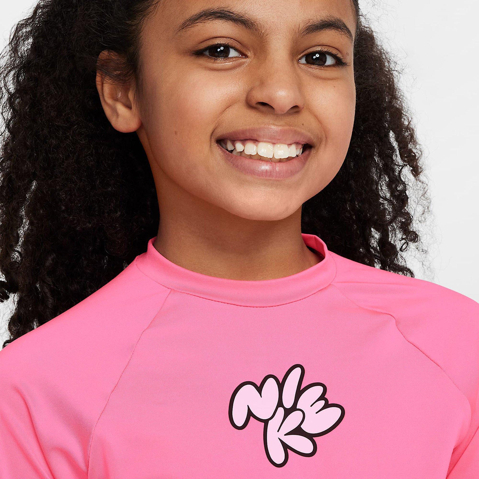 Hyper Pink - Nike - Swim Junior Girls Dri-FIT Long-Sleeve Hydroguard - 3