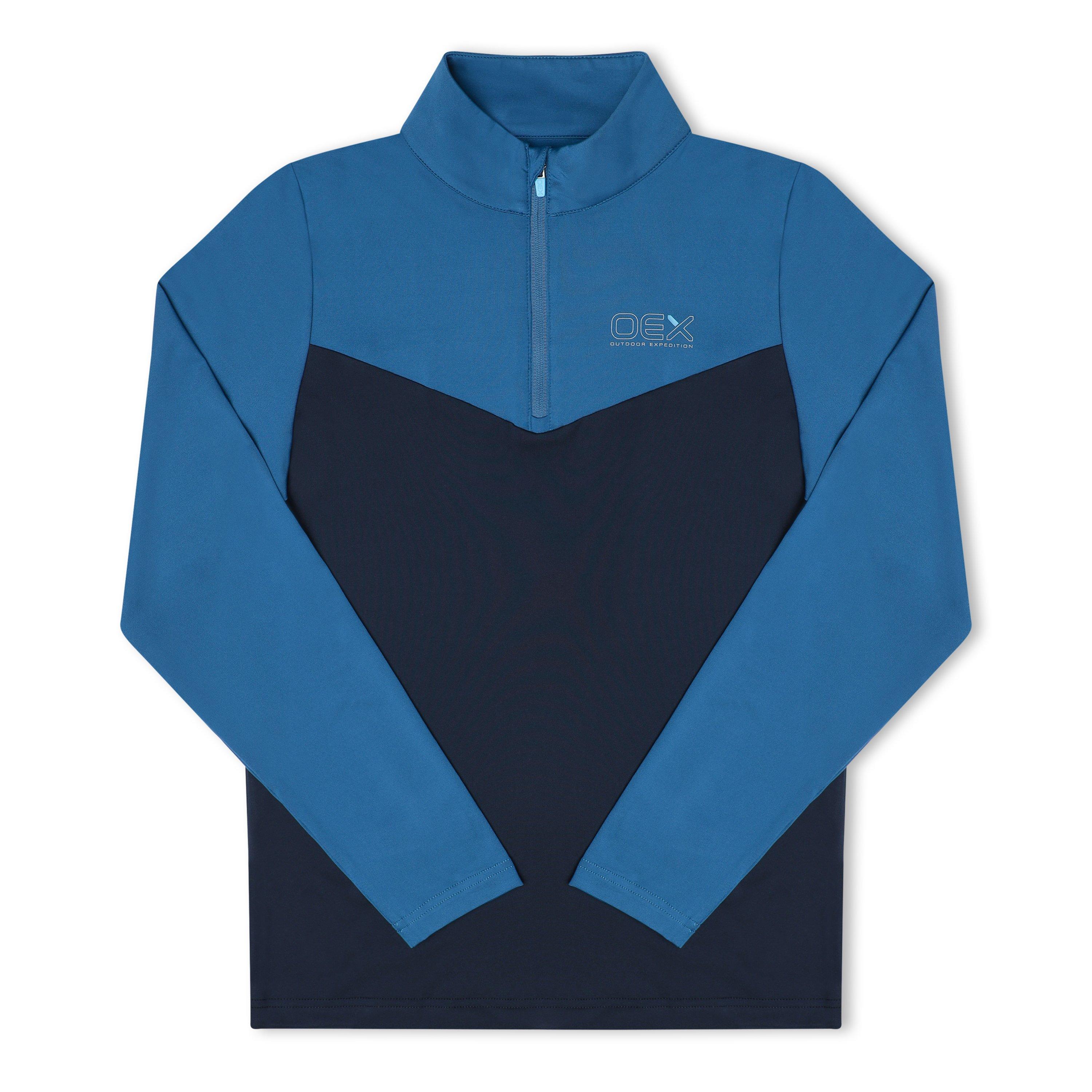 Donkerblauw/Marineblauw - OEX - OEX Aviemore 1/4 Zip Jn99 - 1