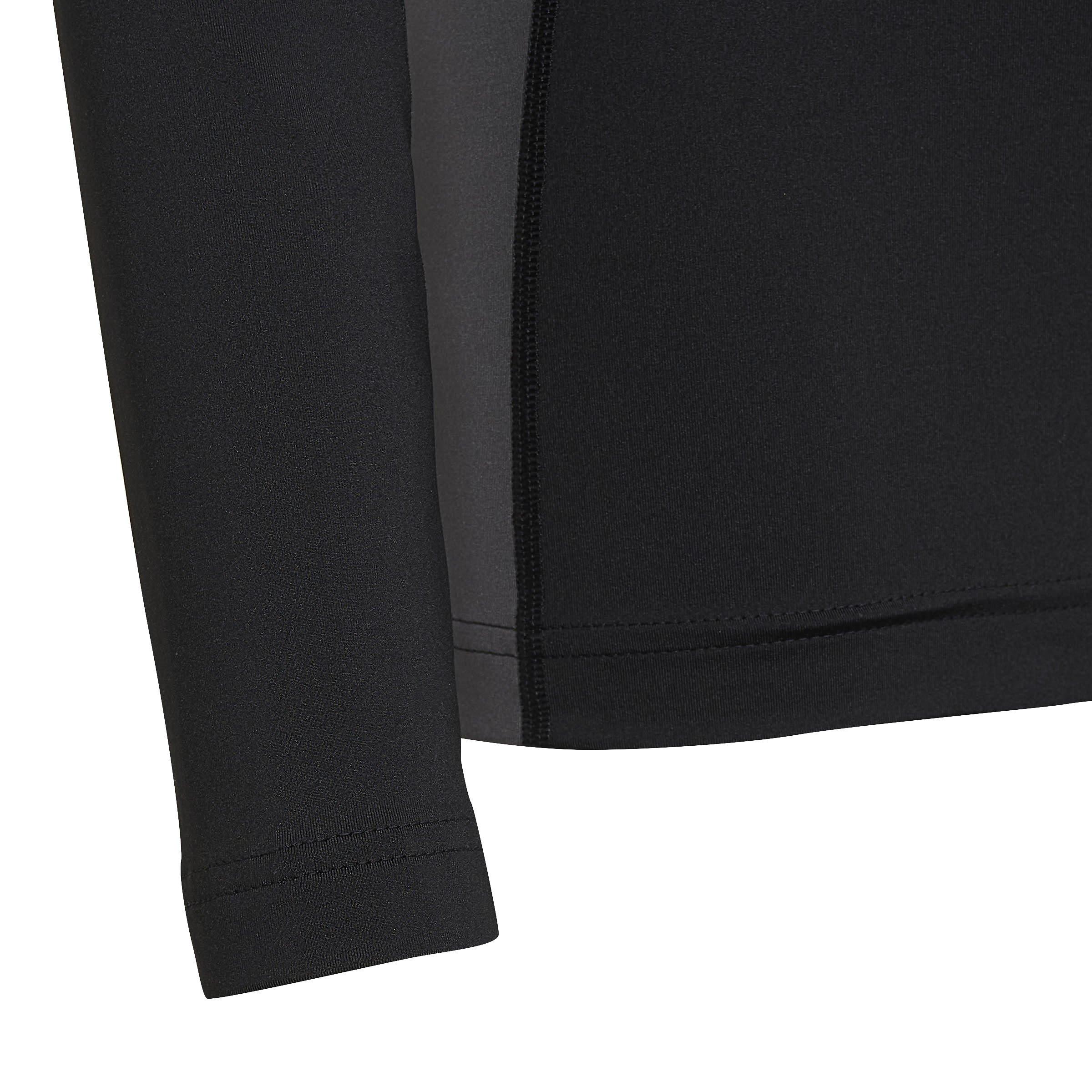 Negro/GrisSeis - adidas - Techfit Long Sleeve T-Shirt Juniors - 5