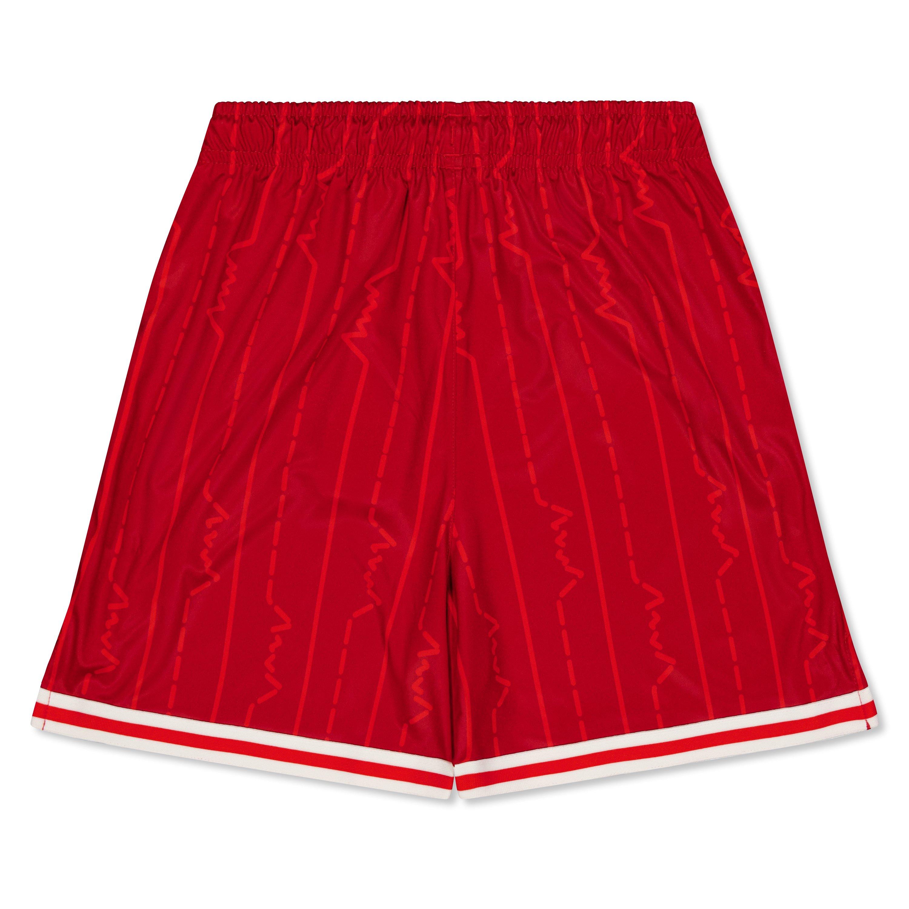 Red/Aop - Puma - Unisex Kids' Bamberg Home Game Basketball Shorts - 2