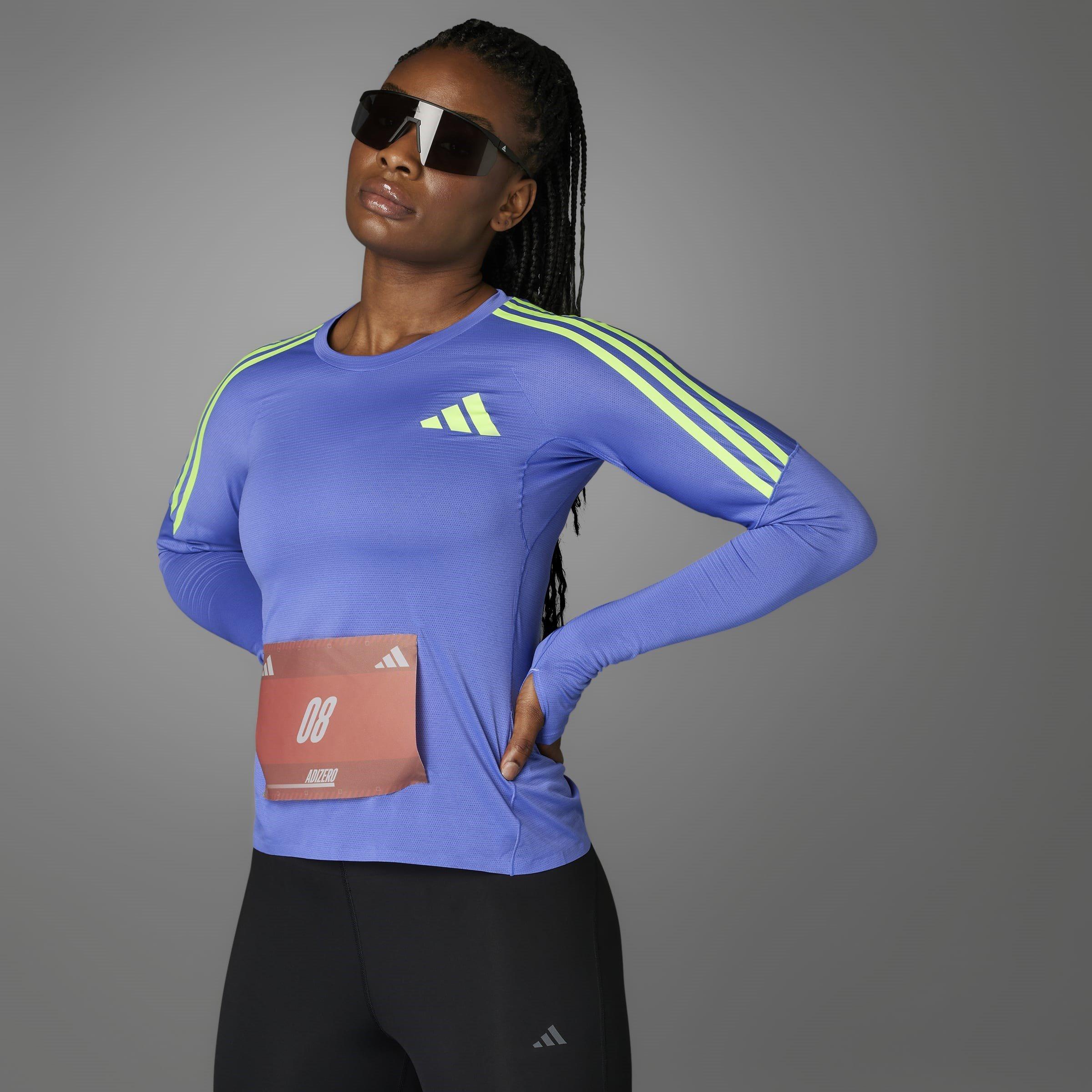 Kobaltblau - adidas - Adizero Promo Running Long Sleeve Top Womens - 13