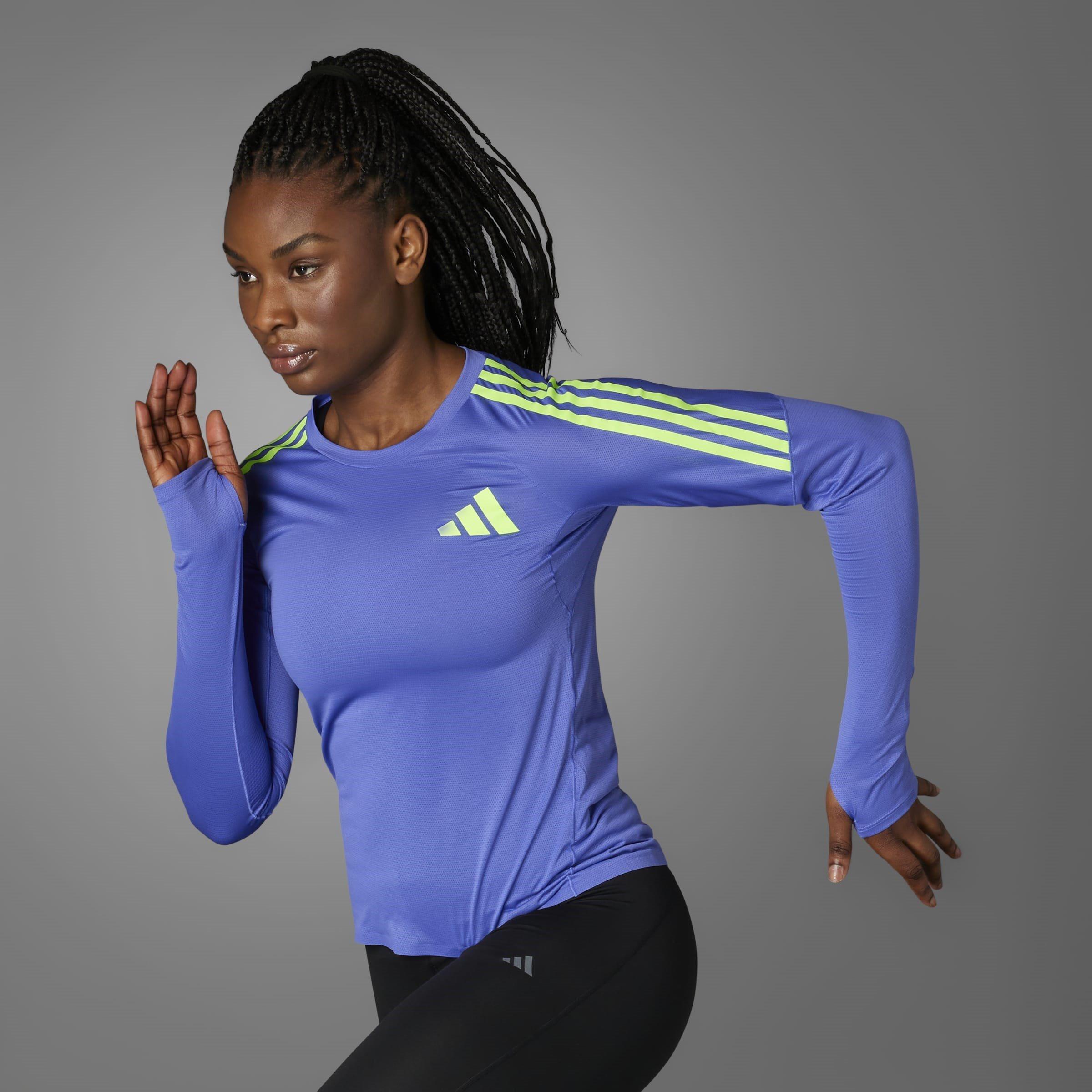Kobaltblau - adidas - Adizero Promo Running Long Sleeve Top Womens - 7