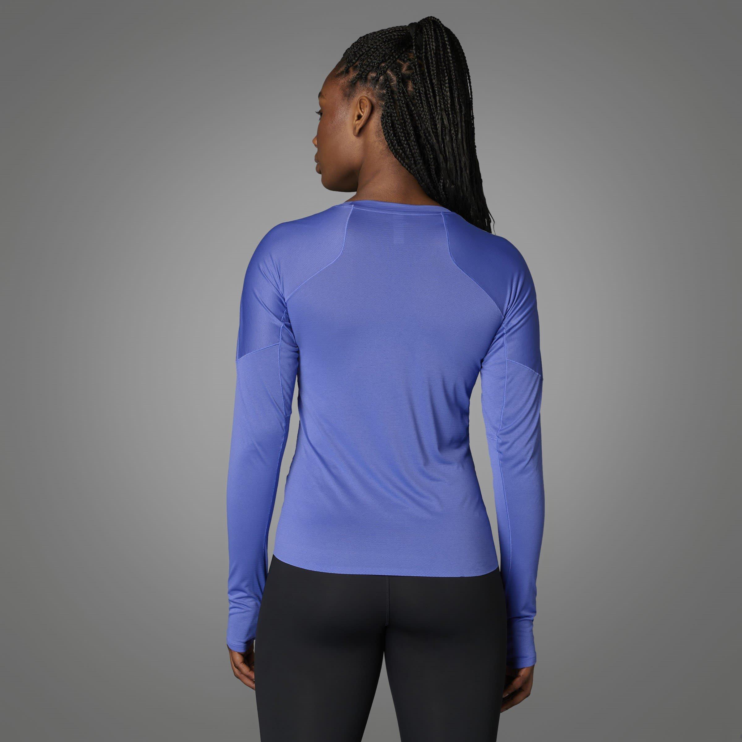 Kobaltblau - adidas - Adizero Promo Running Long Sleeve Top Womens - 8