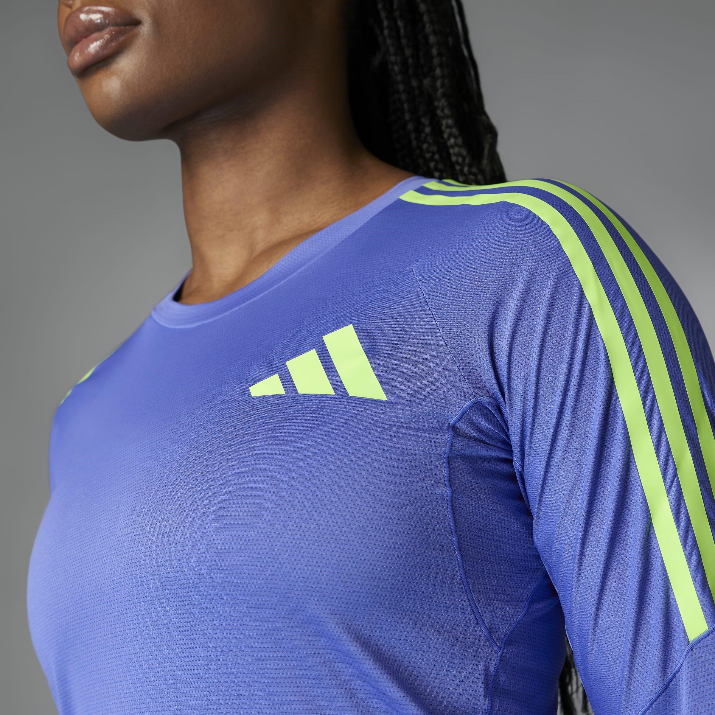 Kobaltblau - adidas - Adizero Promo Running Long Sleeve Top Womens - 10