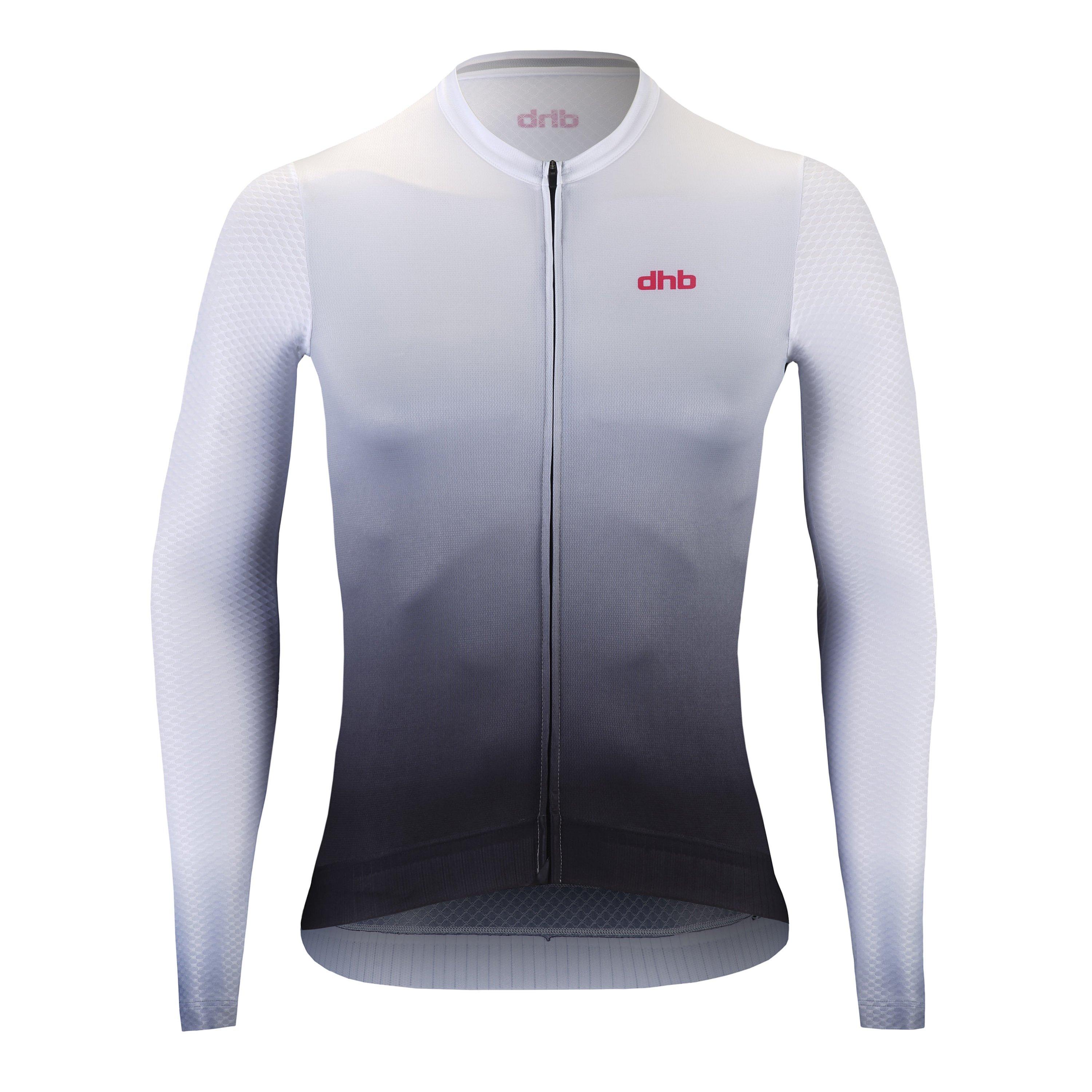 Dhb  Aeron Long Sleeve Jersey 3.0 - White Fade - X Large