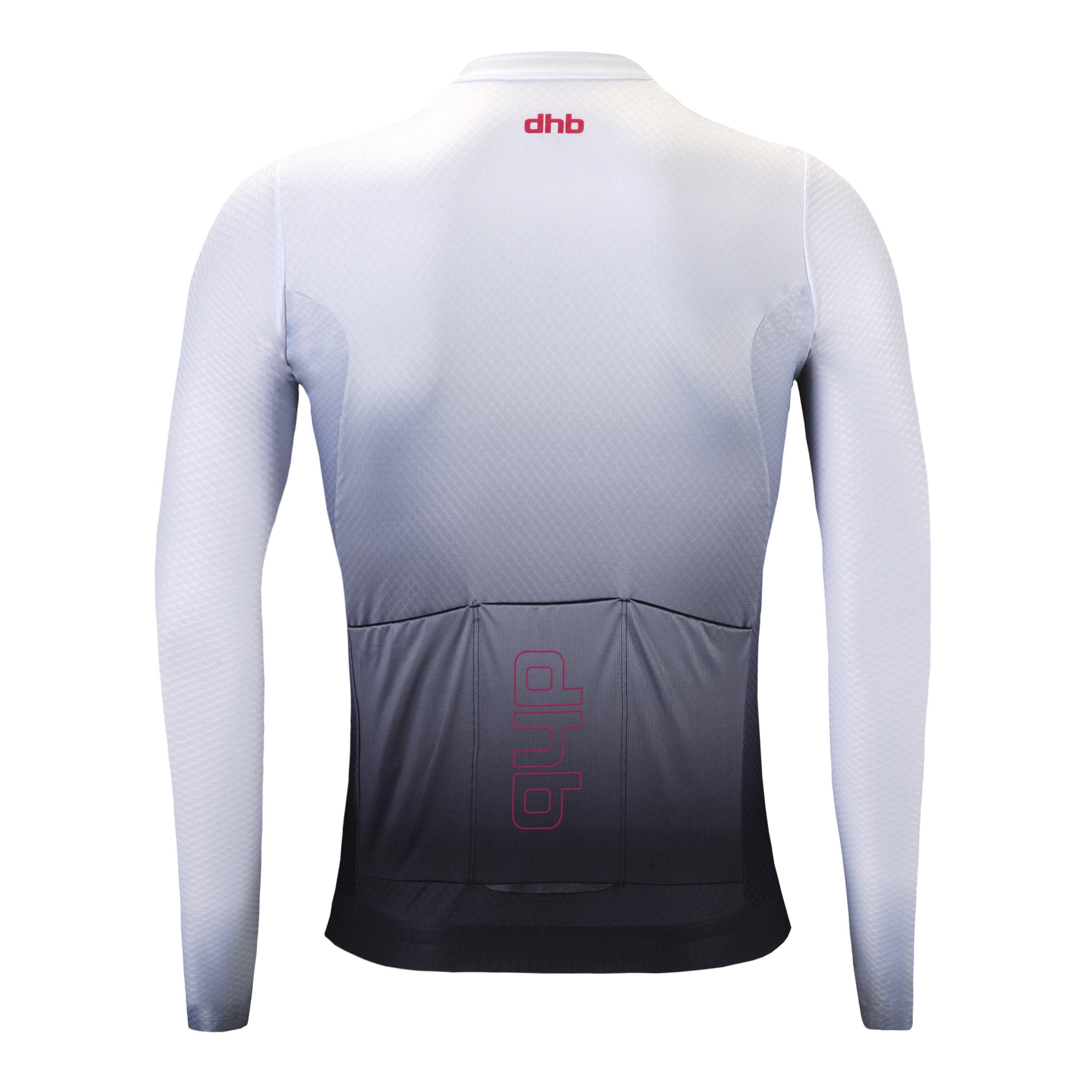 Bijeli izbljeđivanje - Dhb - Dhb Aeron Long Sleeve Jersey 3.0 Unisex - 2