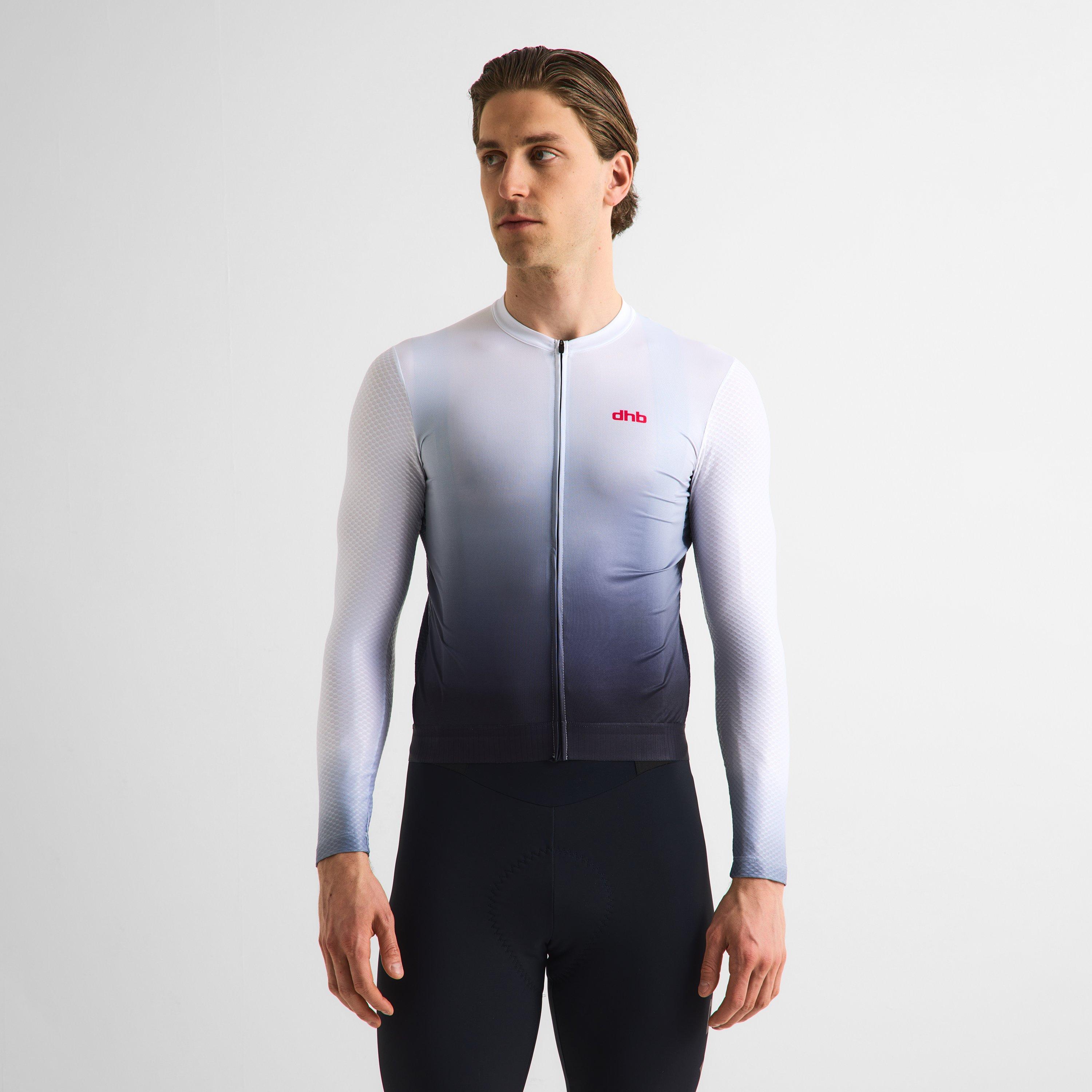 Bijeli izbljeđivanje - Dhb - Dhb Aeron Long Sleeve Jersey 3.0 Unisex - 3
