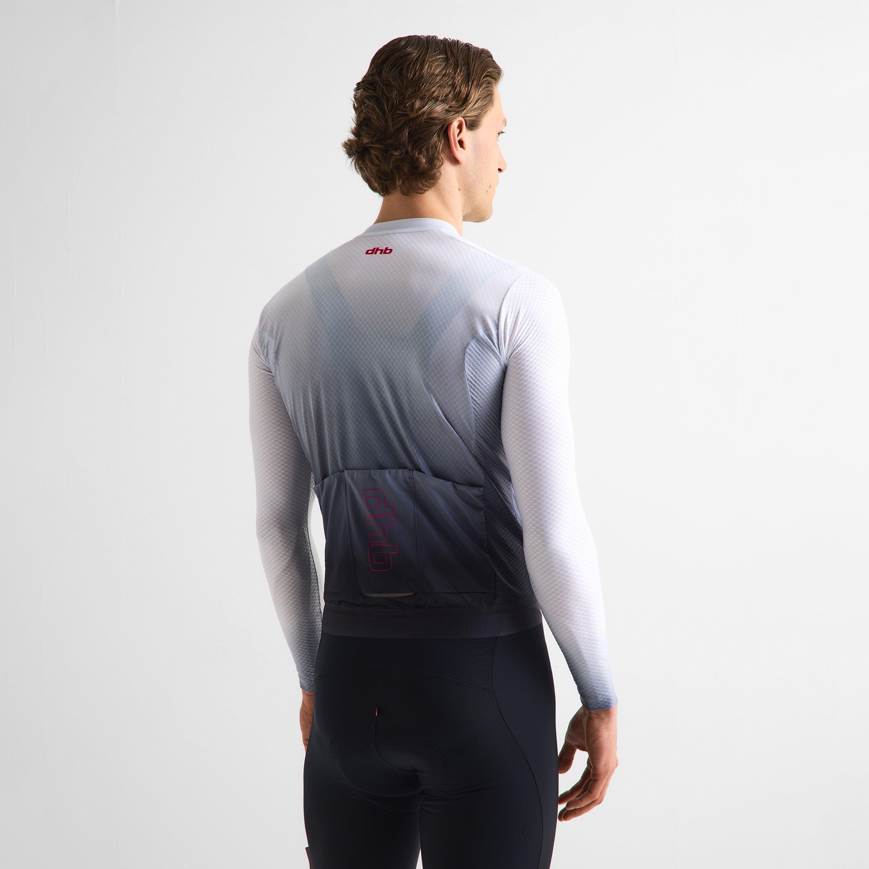 Bijeli izbljeđivanje - Dhb - Dhb Aeron Long Sleeve Jersey 3.0 Unisex - 9