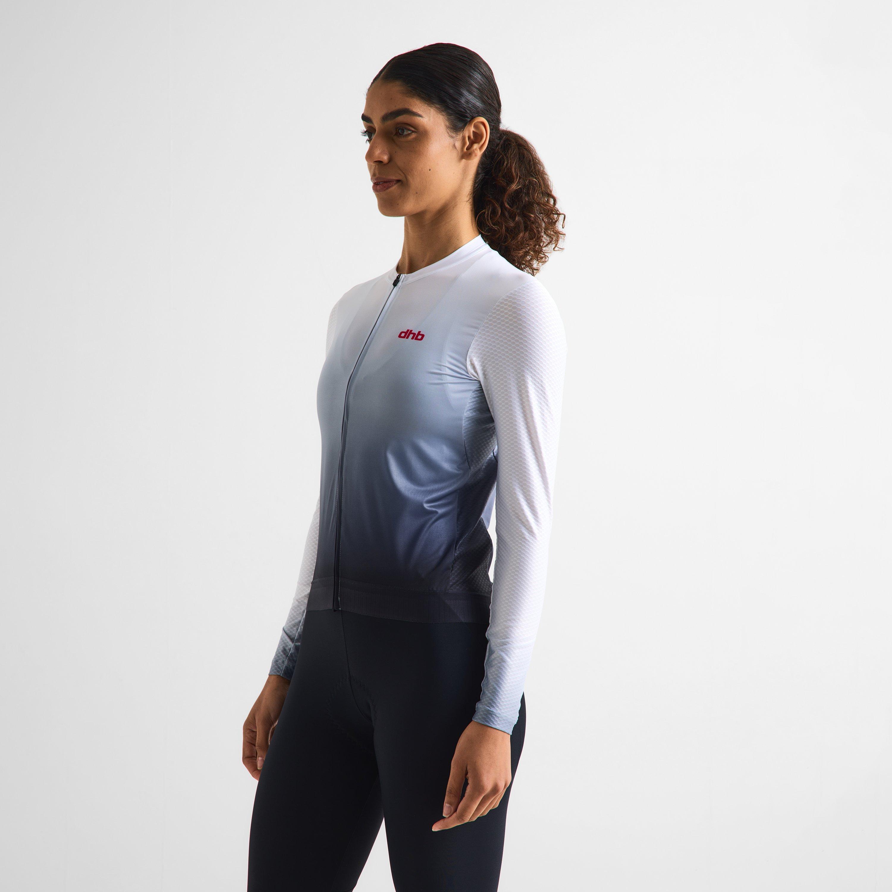 Bijeli izbljeđivanje - Dhb - Dhb Aeron Long Sleeve Jersey 3.0 Unisex - 10