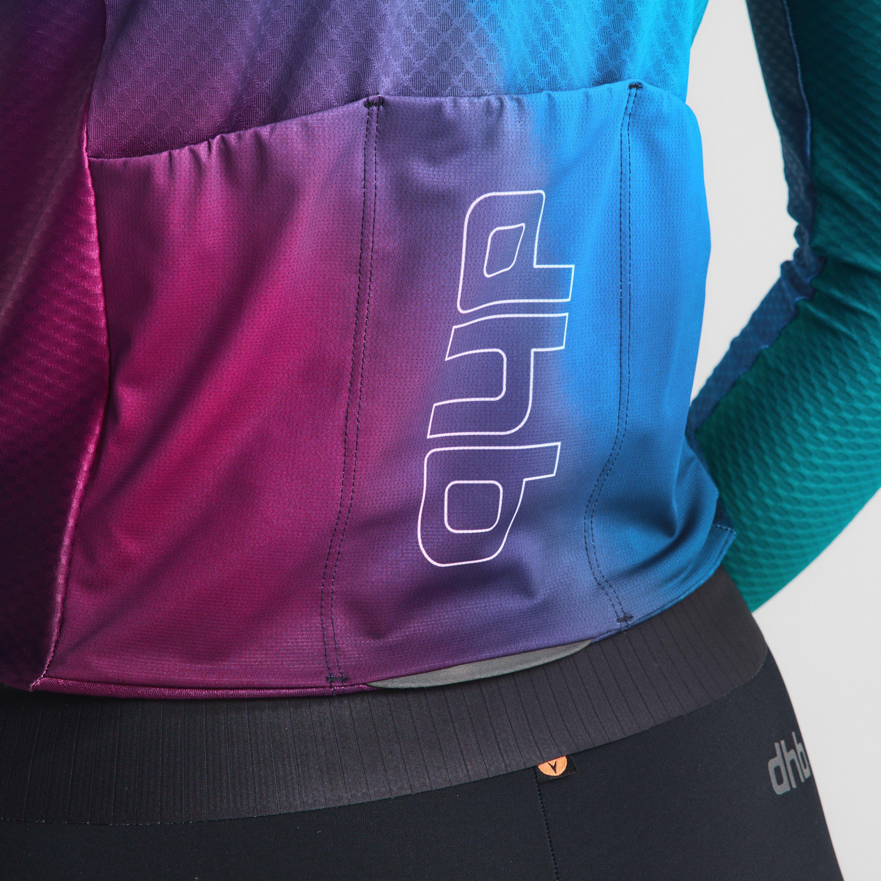 Purple Multi - Dhb - Dhb Aeron Long Sleeve Jersey 3.0 Unisex - 6