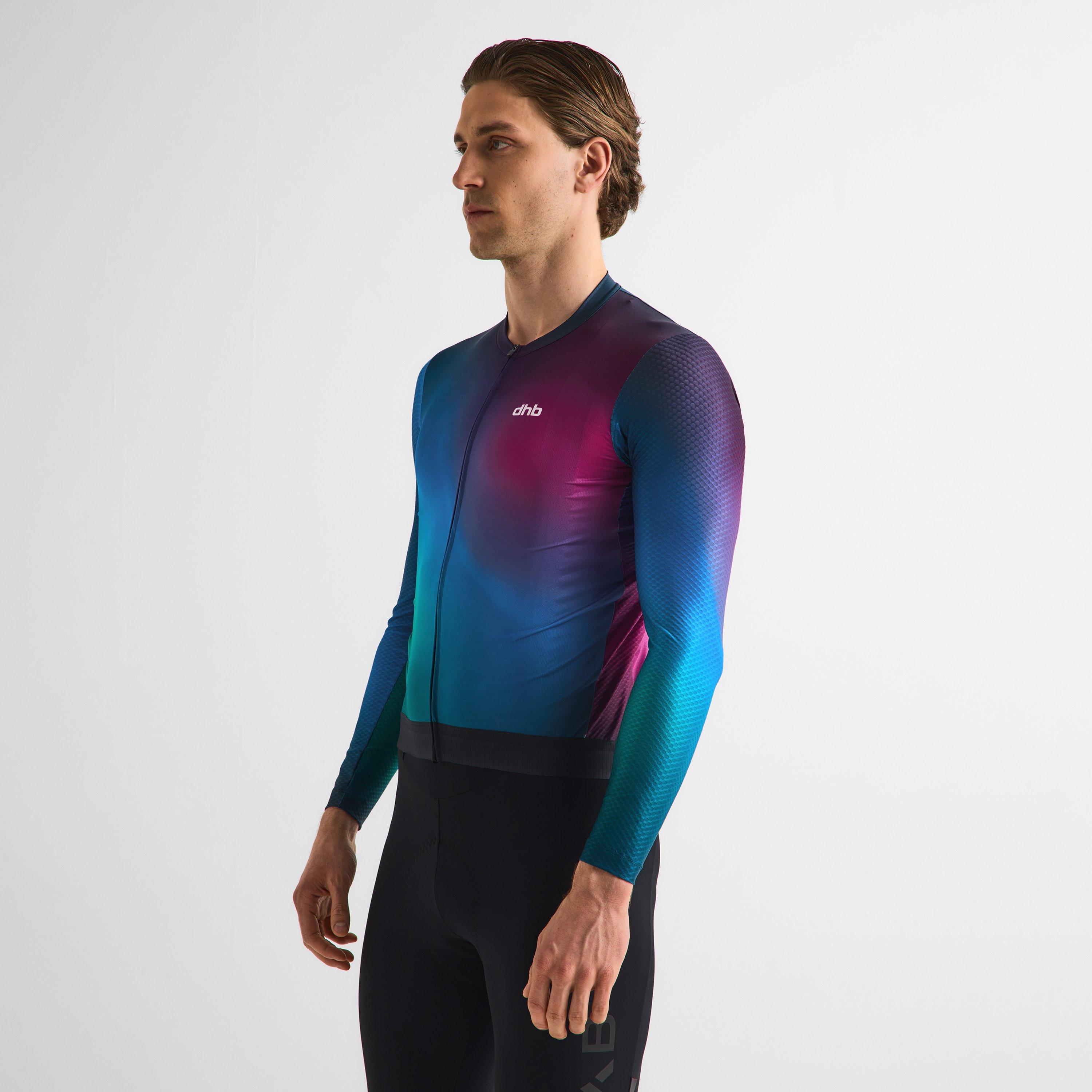 Purple Multi - Dhb - Dhb Aeron Long Sleeve Jersey 3.0 Unisex - 8