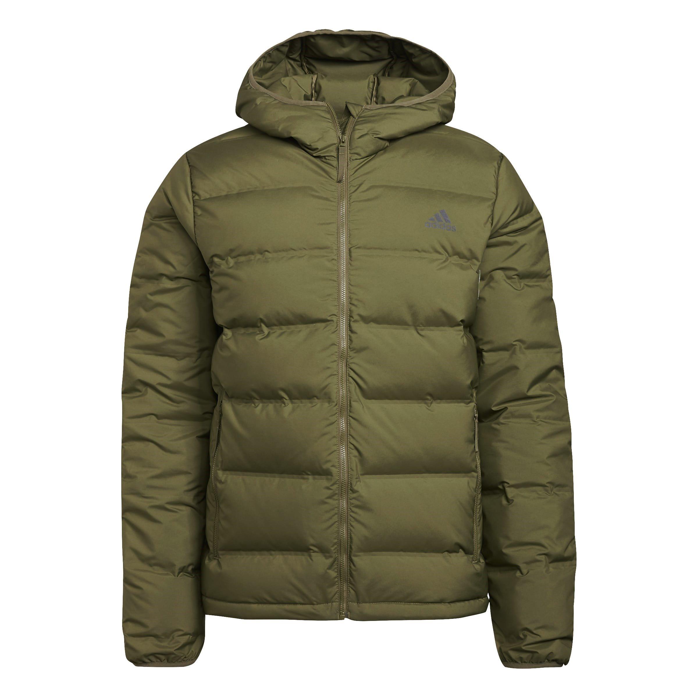 Adidas performance helionic hooded down jacket best sale