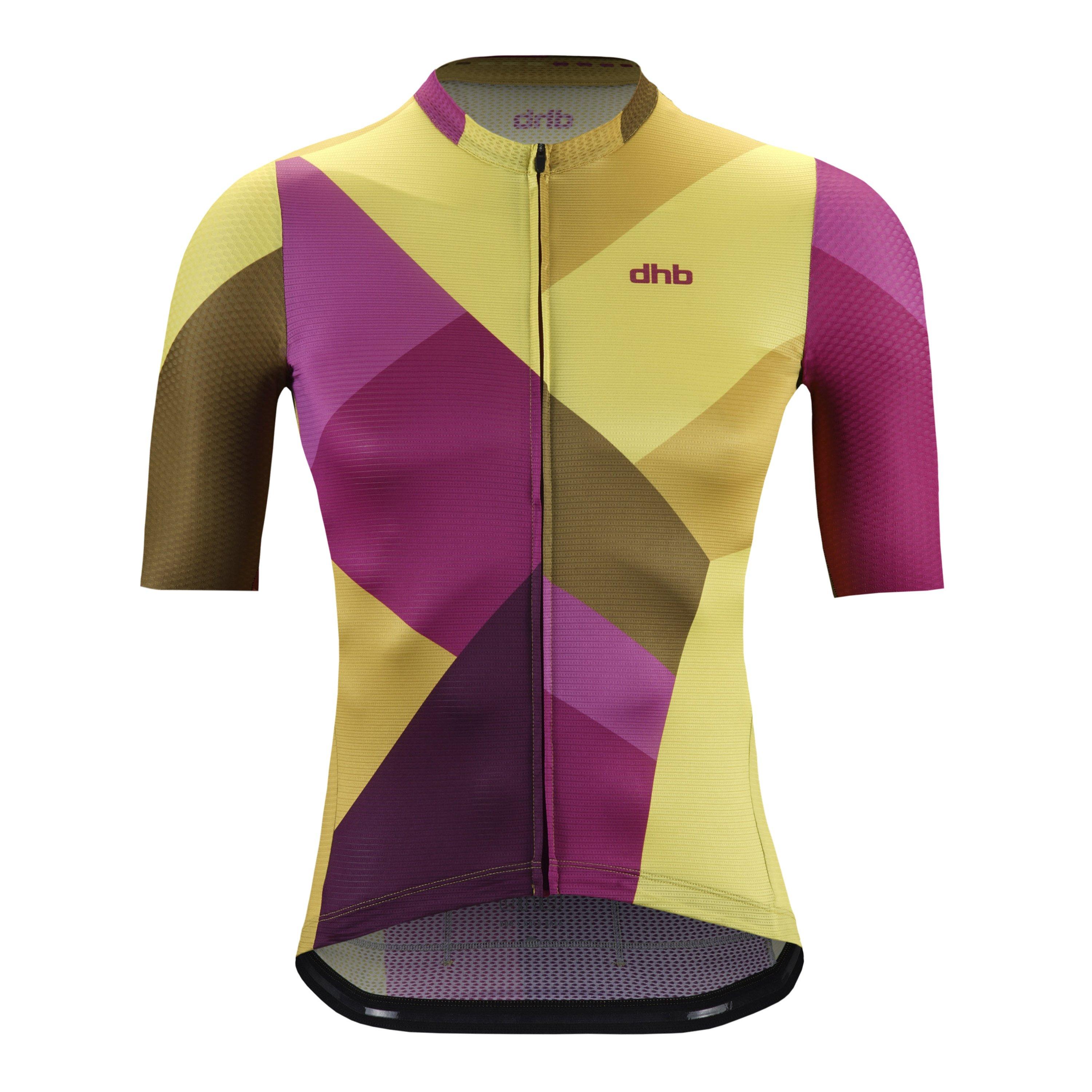 Dhb  Blok Short Sleeve Jersey 3.0 - Yellow/Purple - Medium
