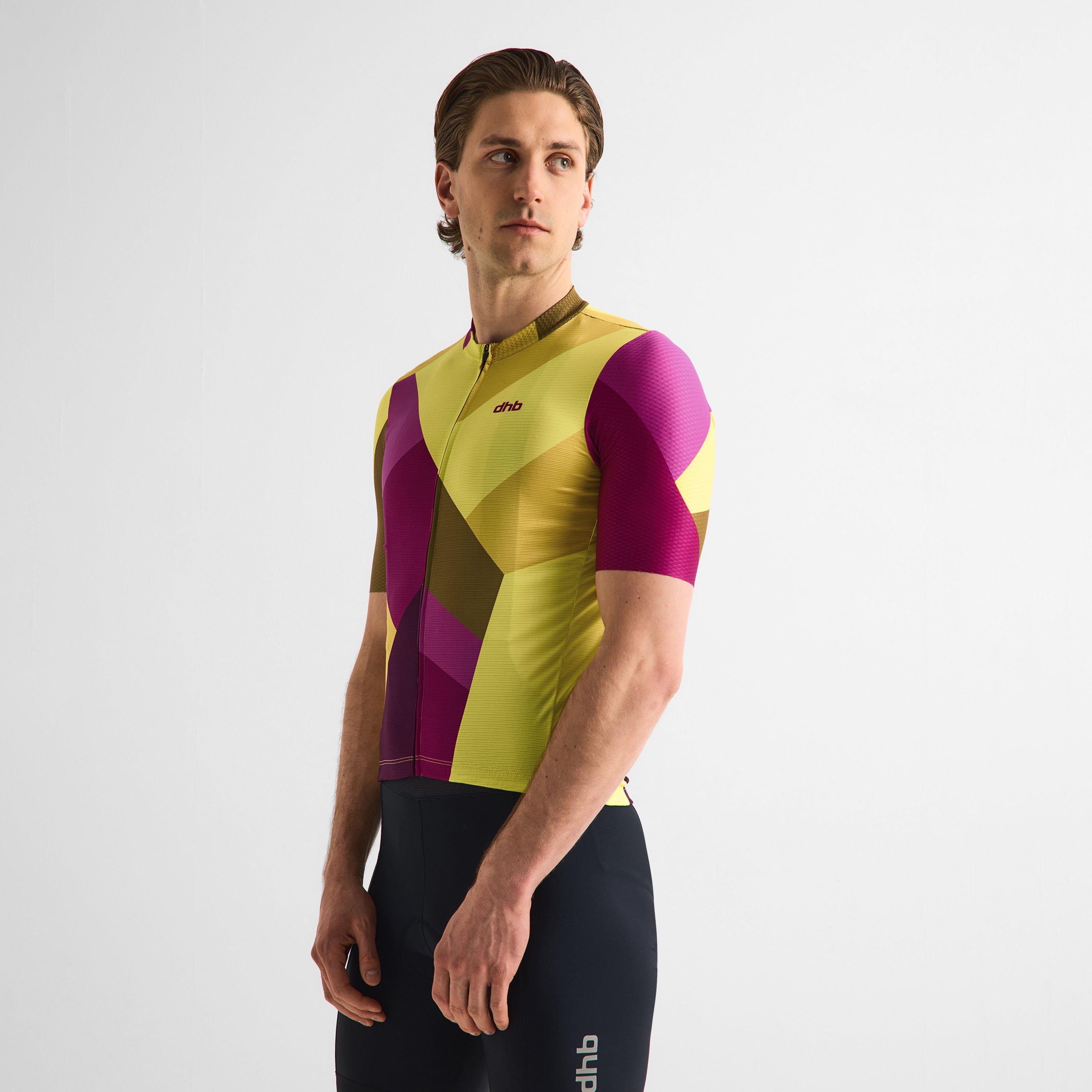 Žuto/Ljubičasto - Dhb - Dhb Blok Short Sleeve Jersey 3.0 Unisex - 8