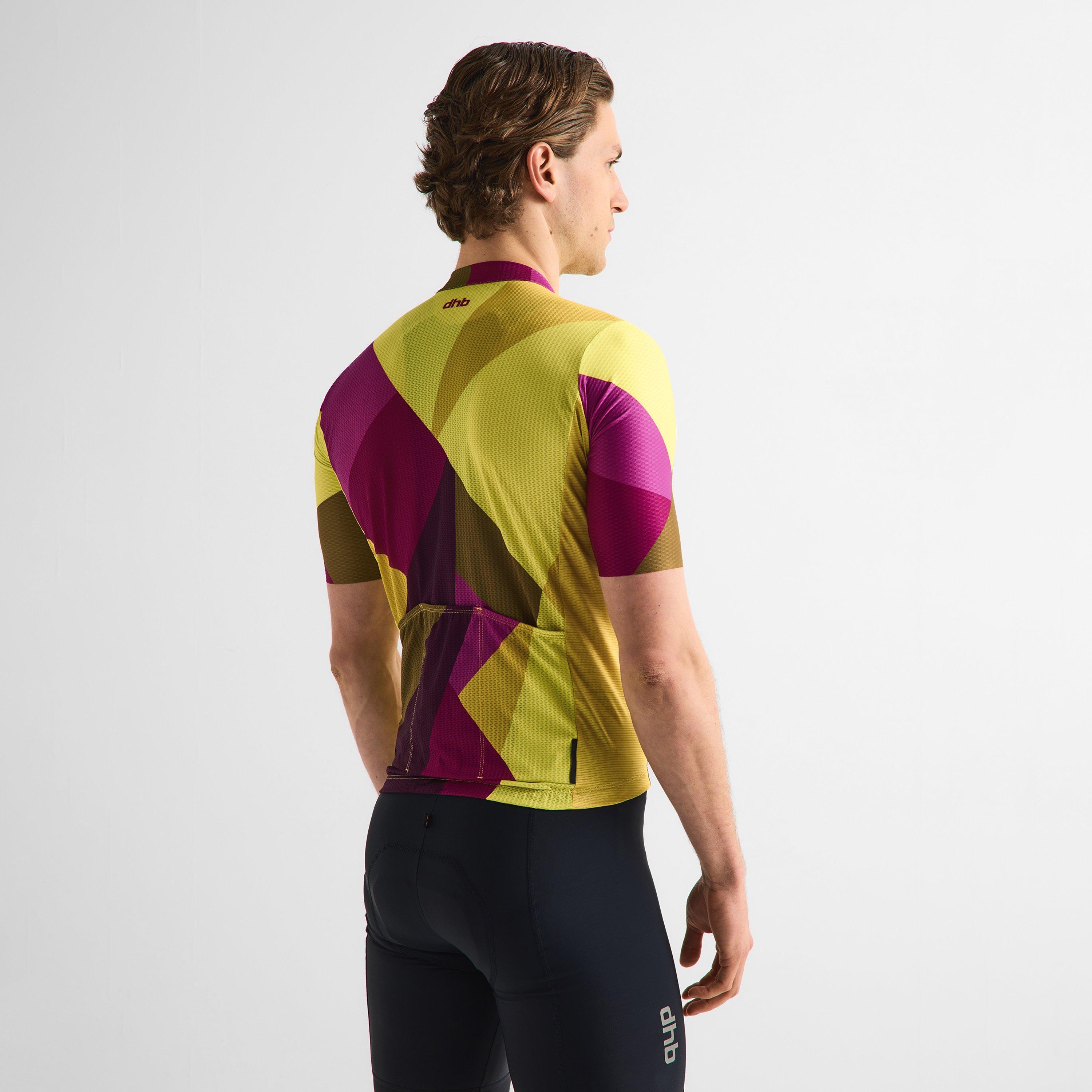 Žuto/Ljubičasto - Dhb - Dhb Blok Short Sleeve Jersey 3.0 Unisex - 9