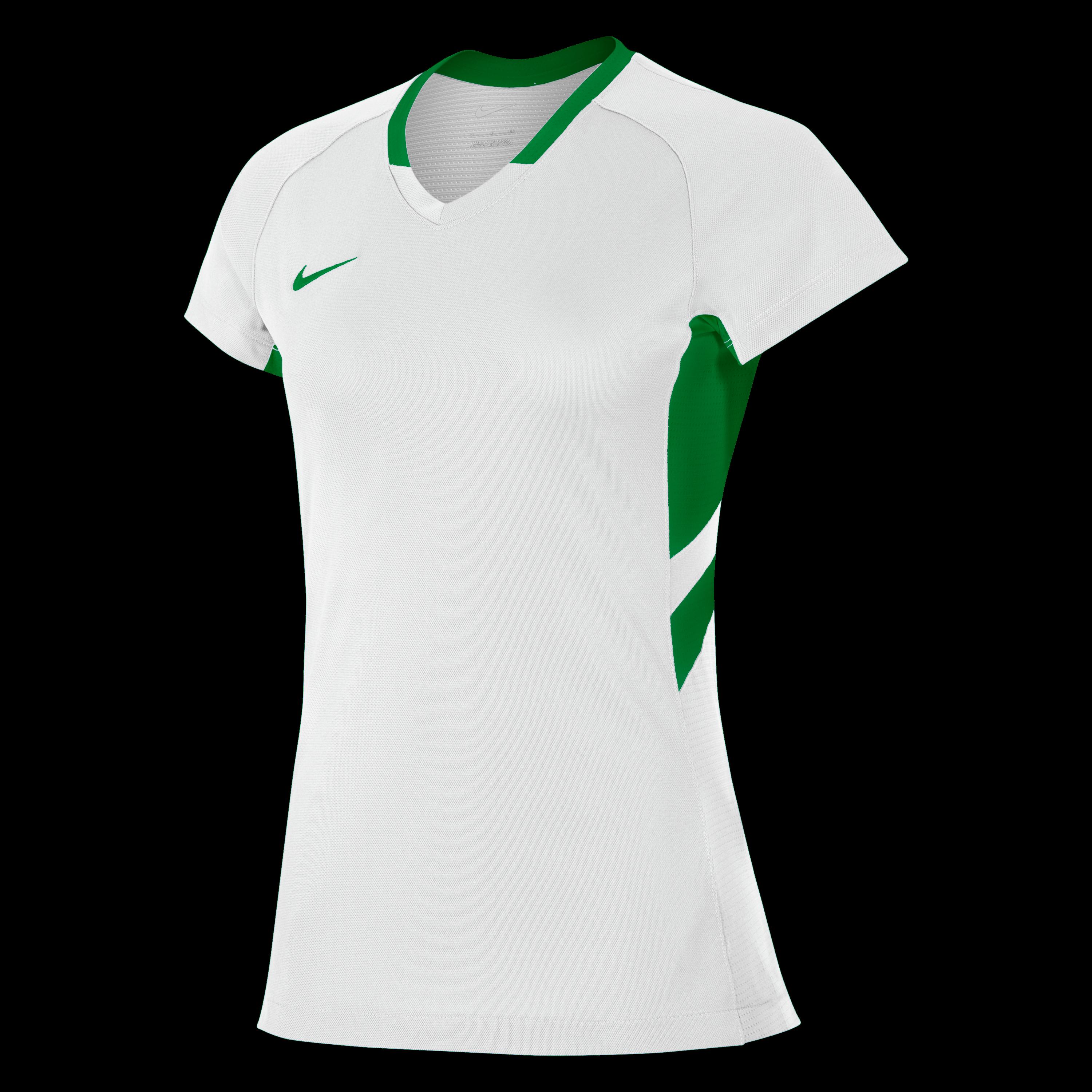 Nike Women's Hockey Polo Shirt - Wht/Pine Green - 8 (XS)
