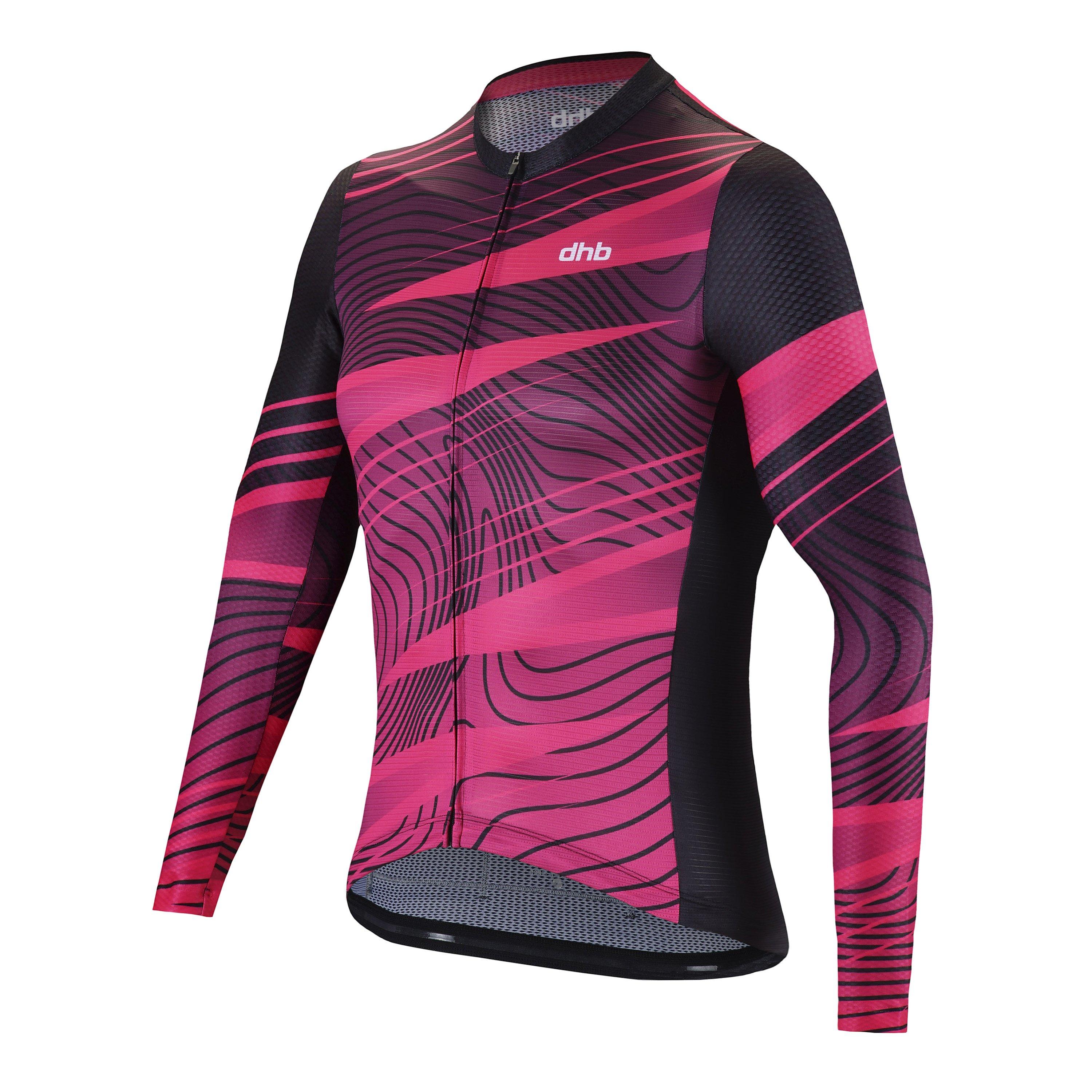Rød/sort - Dhb - Dhb Blok Long Sleeve Jersey 3.0 - 3