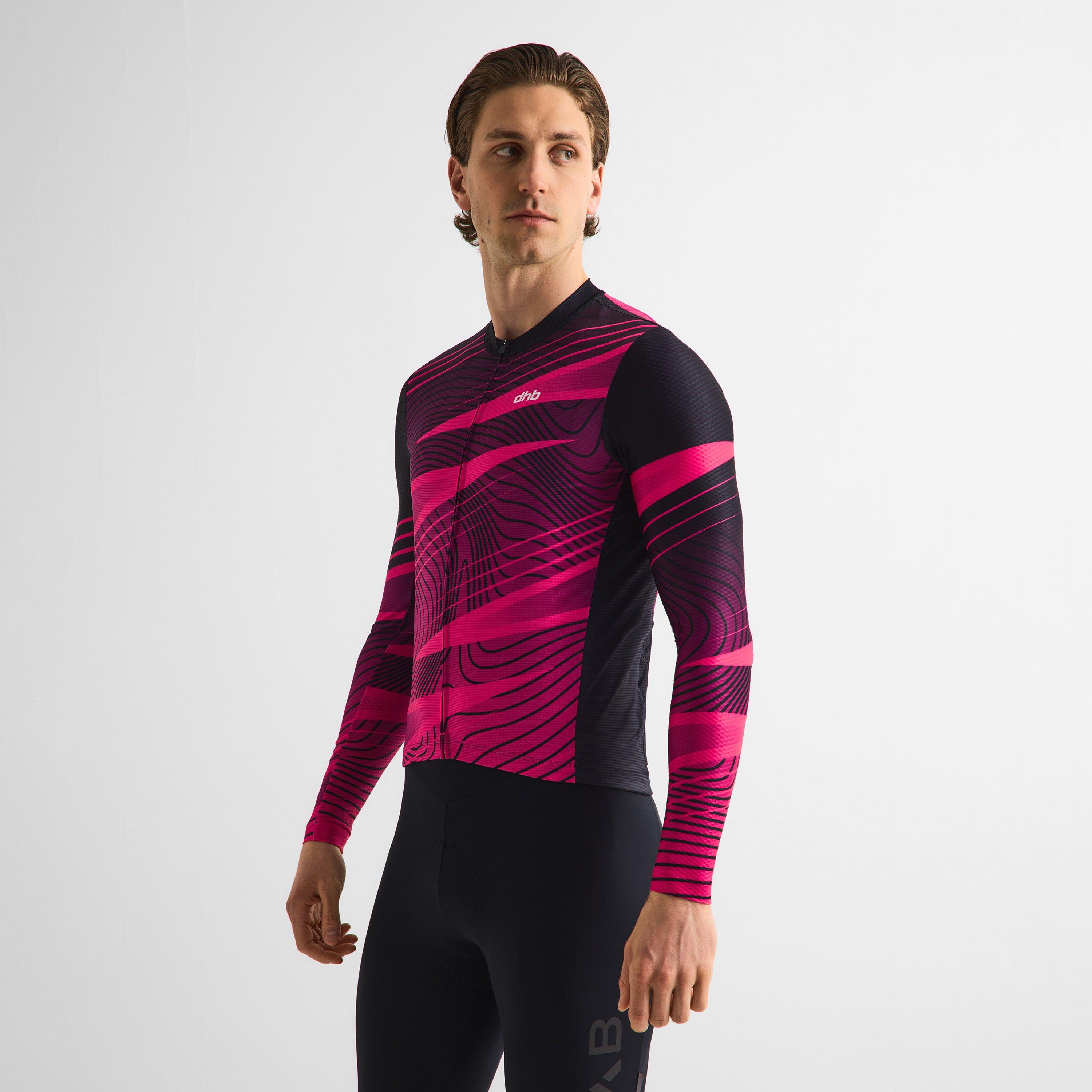 Red/Black - Dhb - Dhb Blok Long Sleeve Jersey 3.0 Unisex - 8