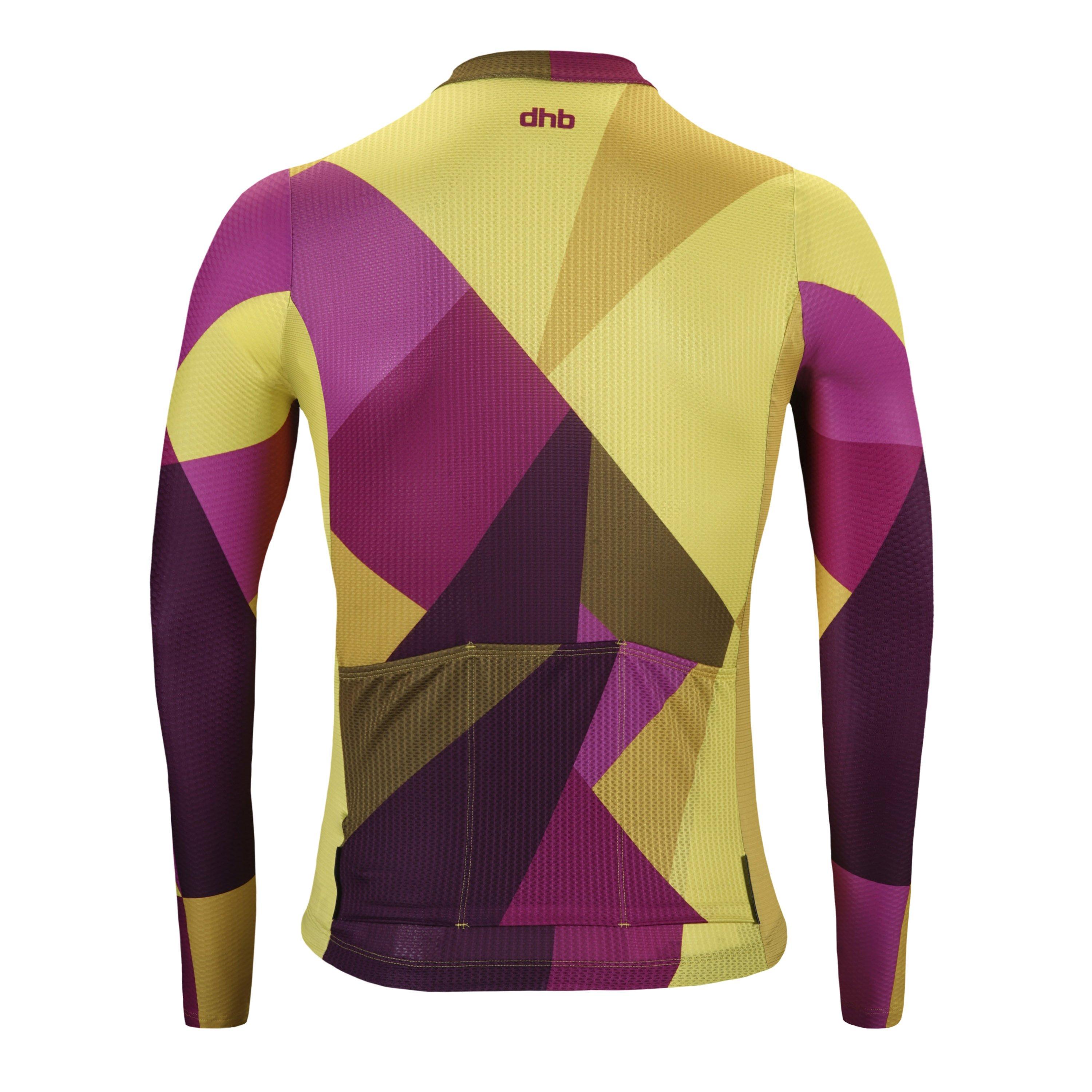 Yellow/Purple - Dhb - Dhb Blok Long Sleeve Jersey 3.0 Unisex - 2
