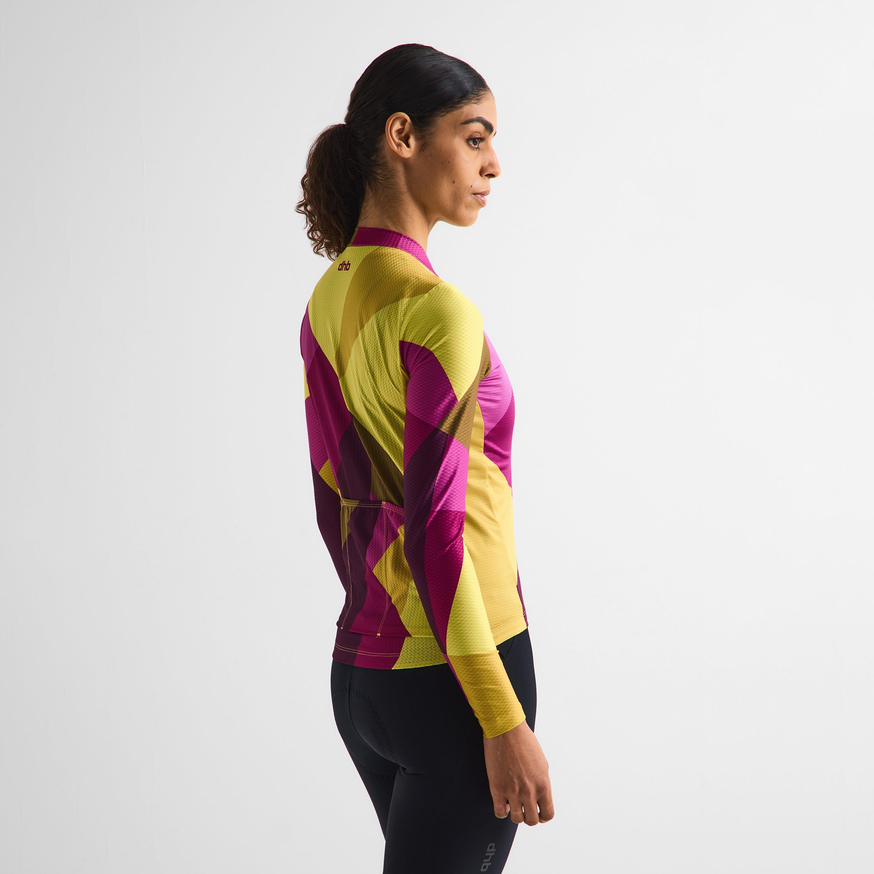 Yellow/Purple - Dhb - Dhb Blok Long Sleeve Jersey 3.0 Unisex - 11
