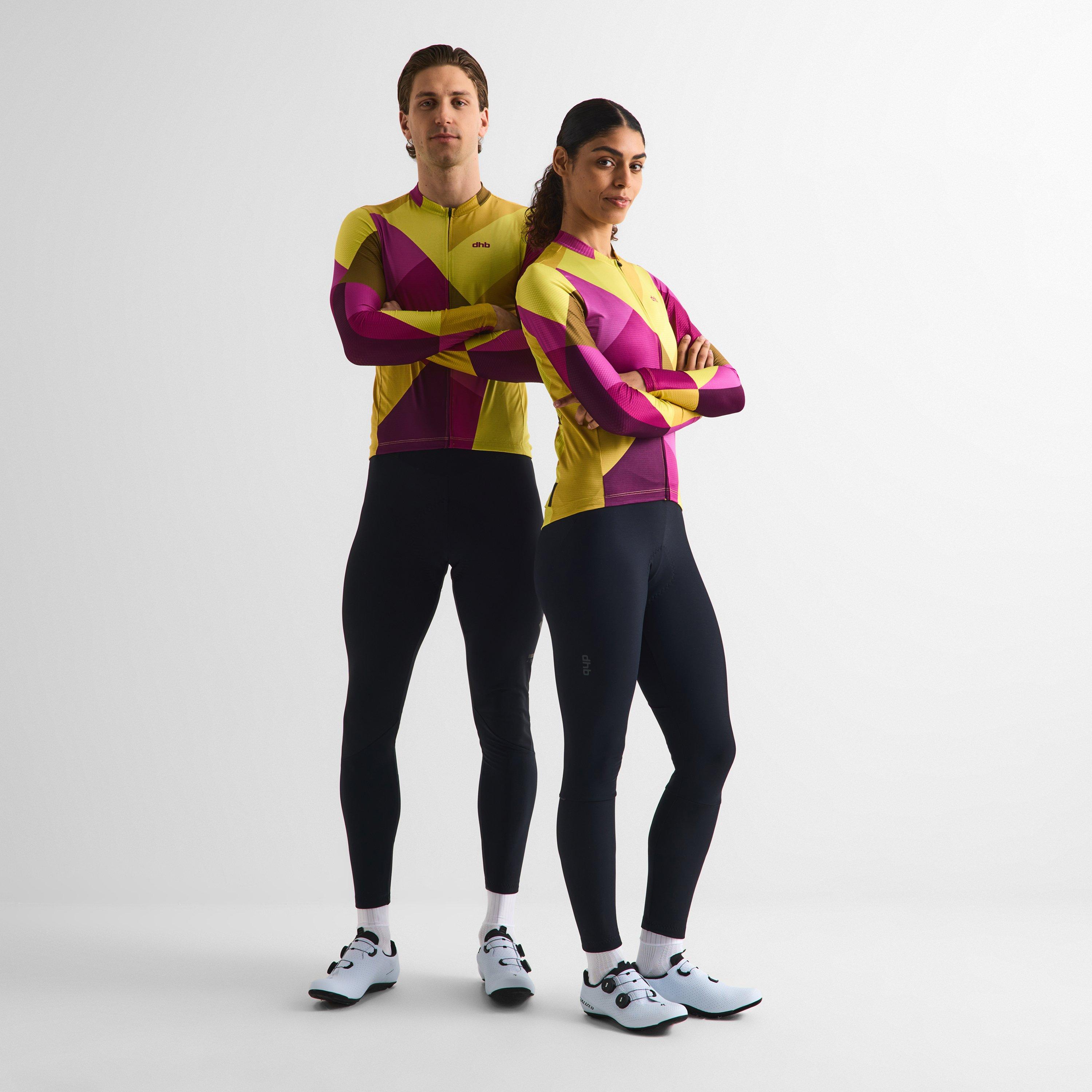 Yellow/Purple - Dhb - Dhb Blok Long Sleeve Jersey 3.0 Unisex - 7