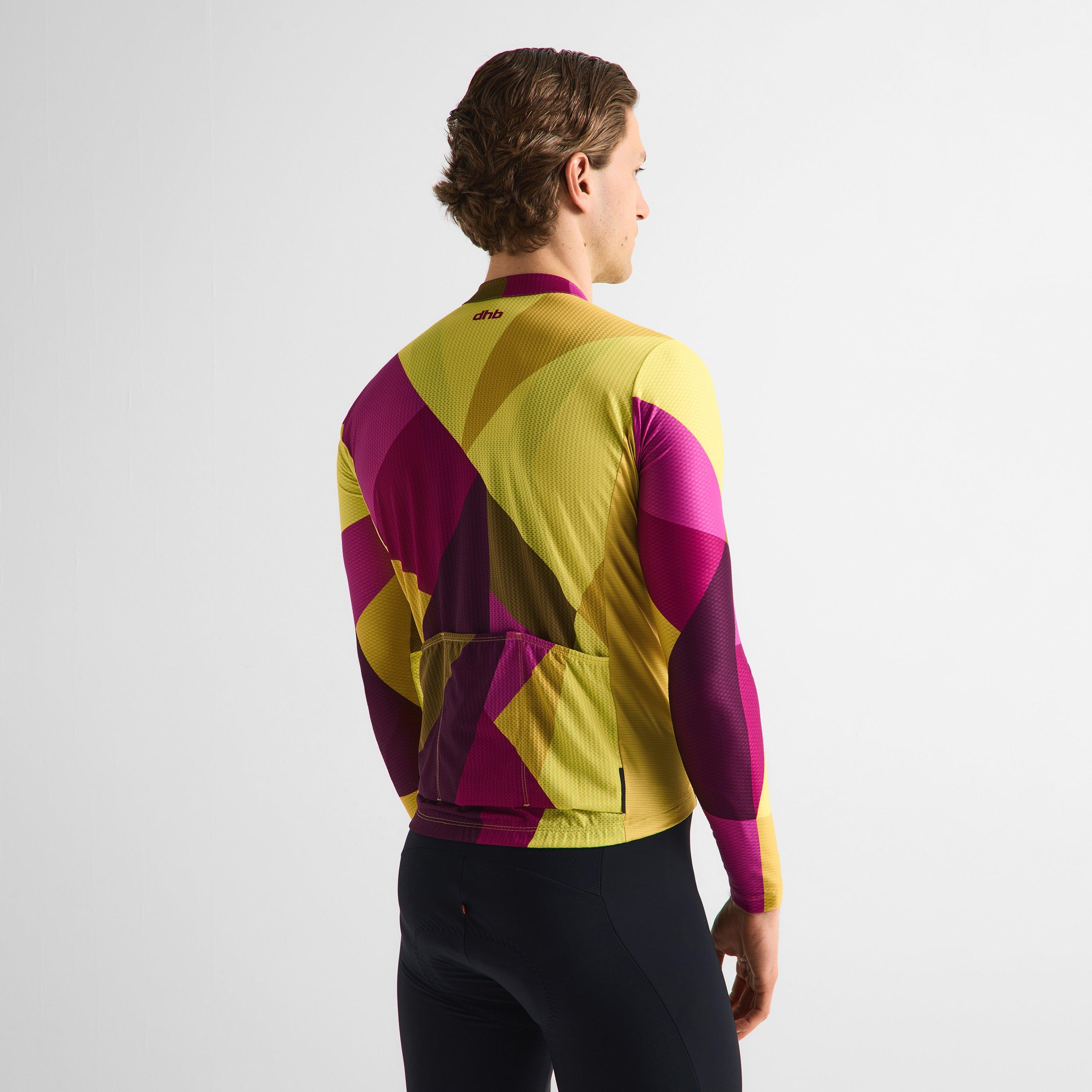 Yellow/Purple - Dhb - Dhb Blok Long Sleeve Jersey 3.0 Unisex - 9