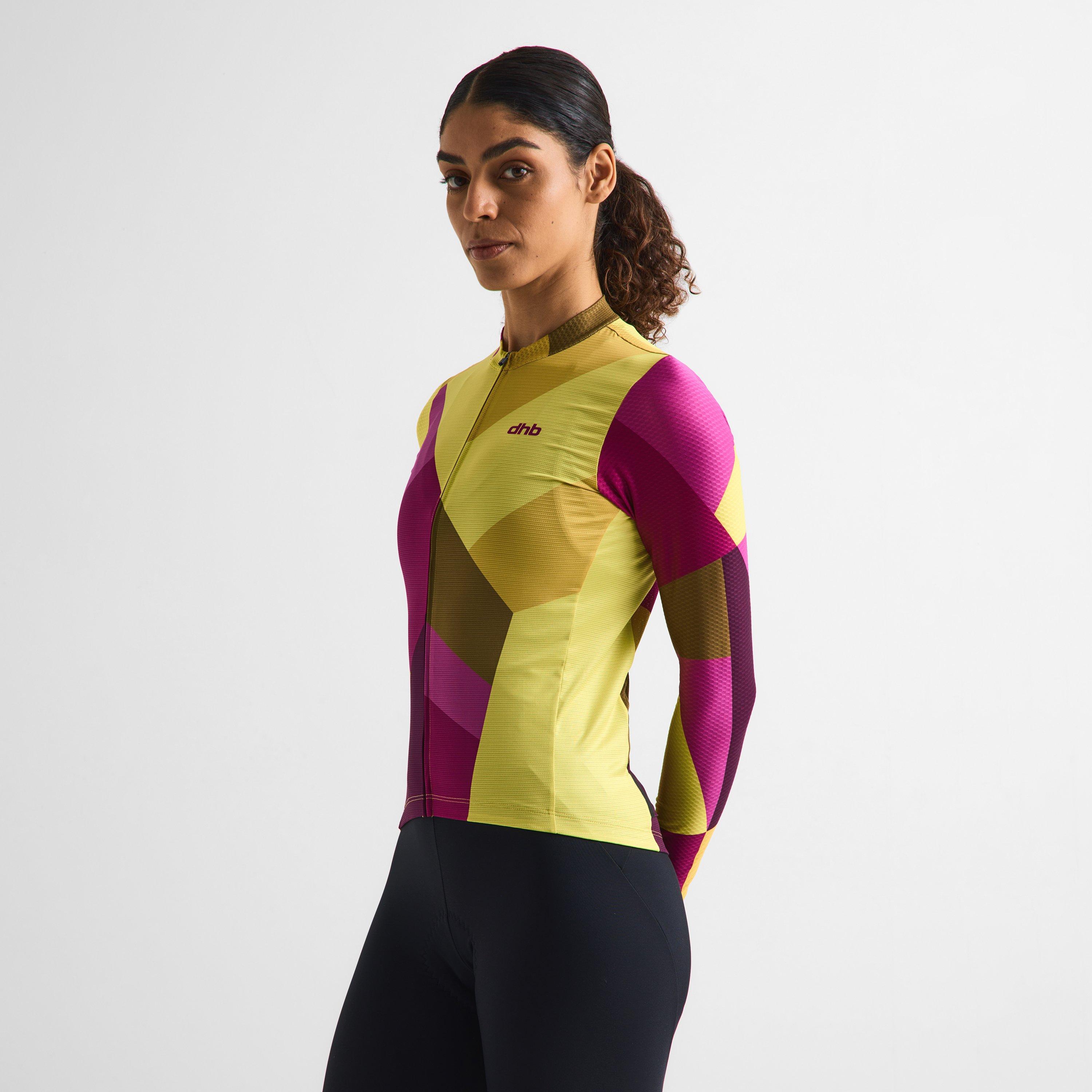 Yellow/Purple - Dhb - Dhb Blok Long Sleeve Jersey 3.0 Unisex - 10