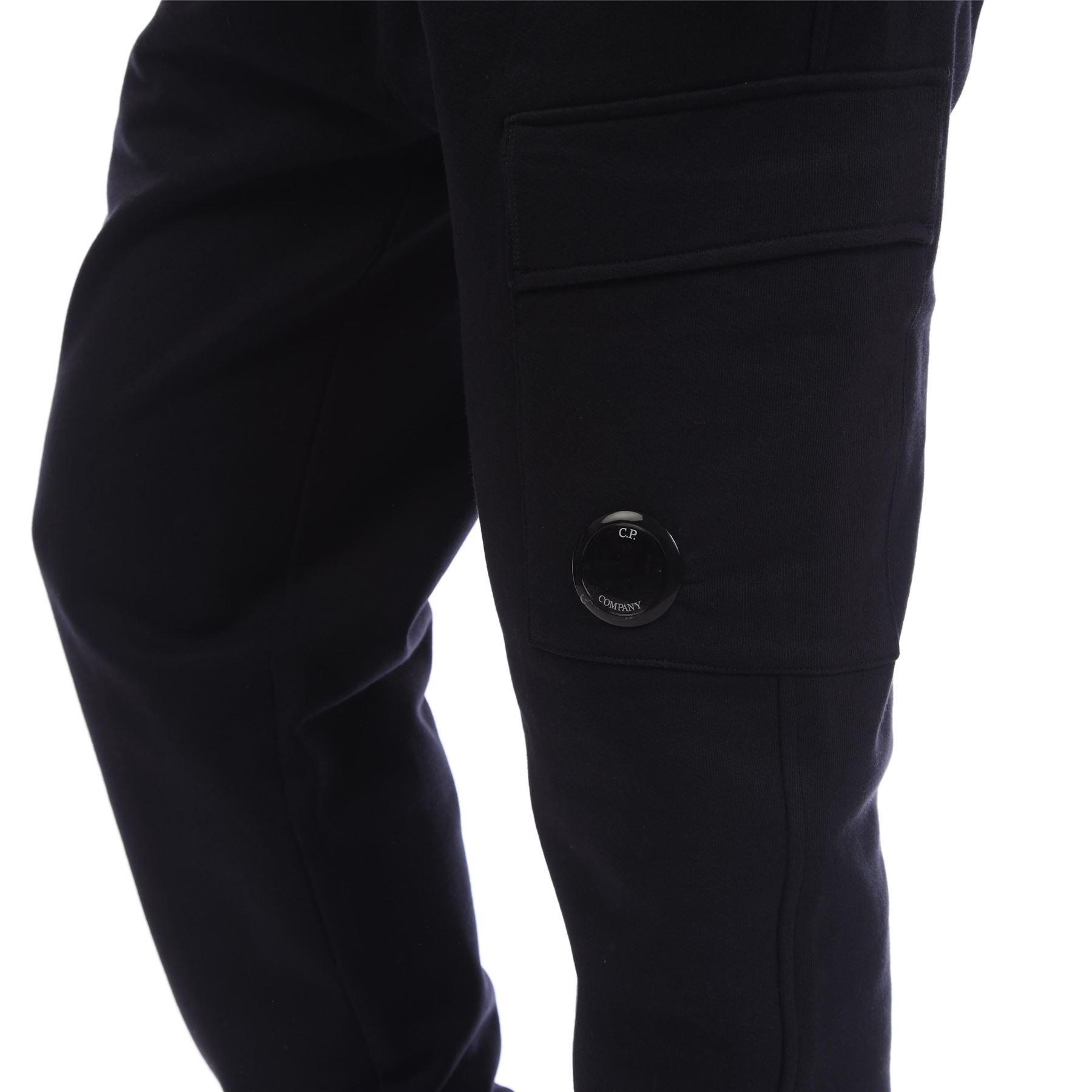 Black - CP Company - Men's Light Fleece Lens Tracksuit Bottoms - 4