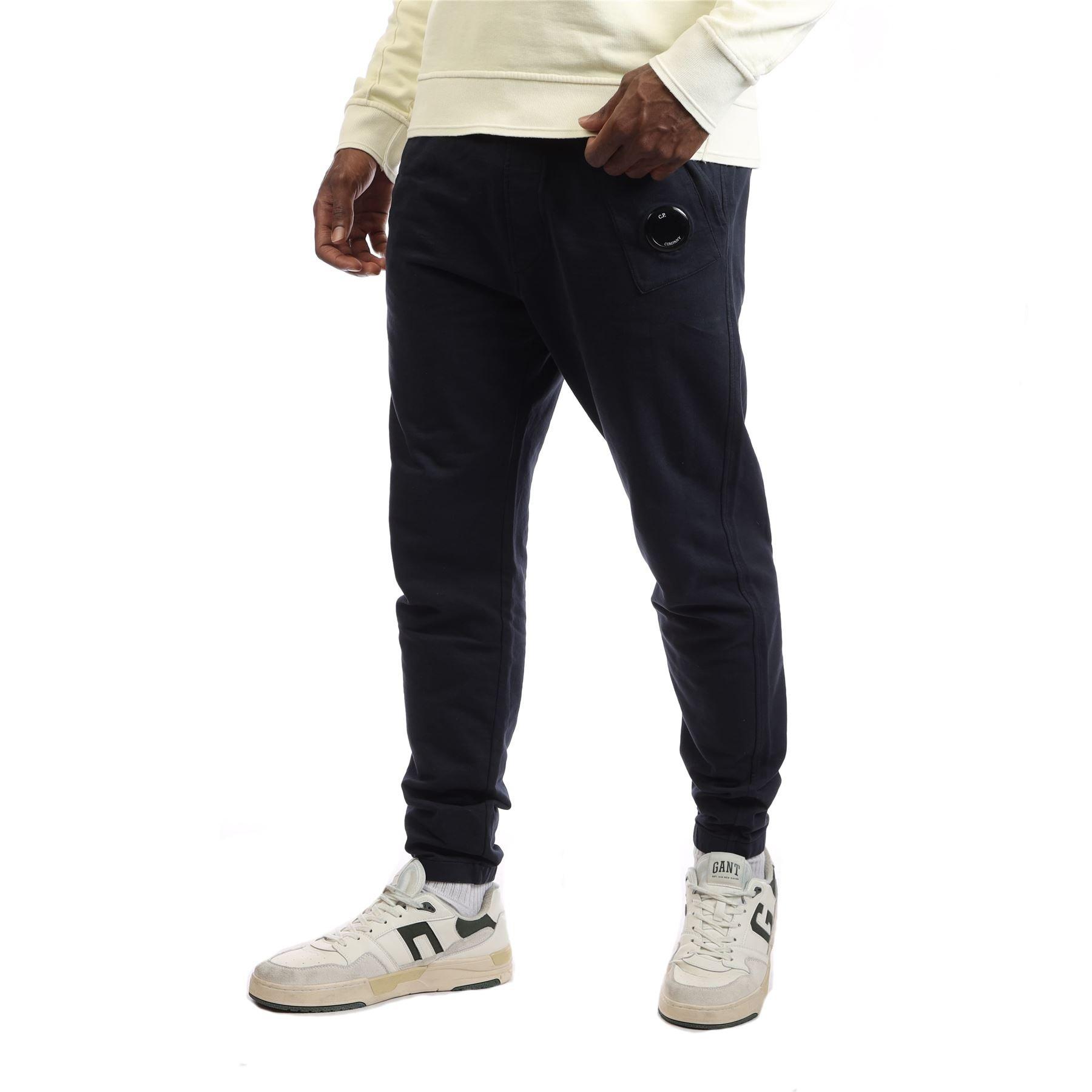 Blue - CP Company - Men's Light Fleece Lens Tracksuit Bottoms - 1