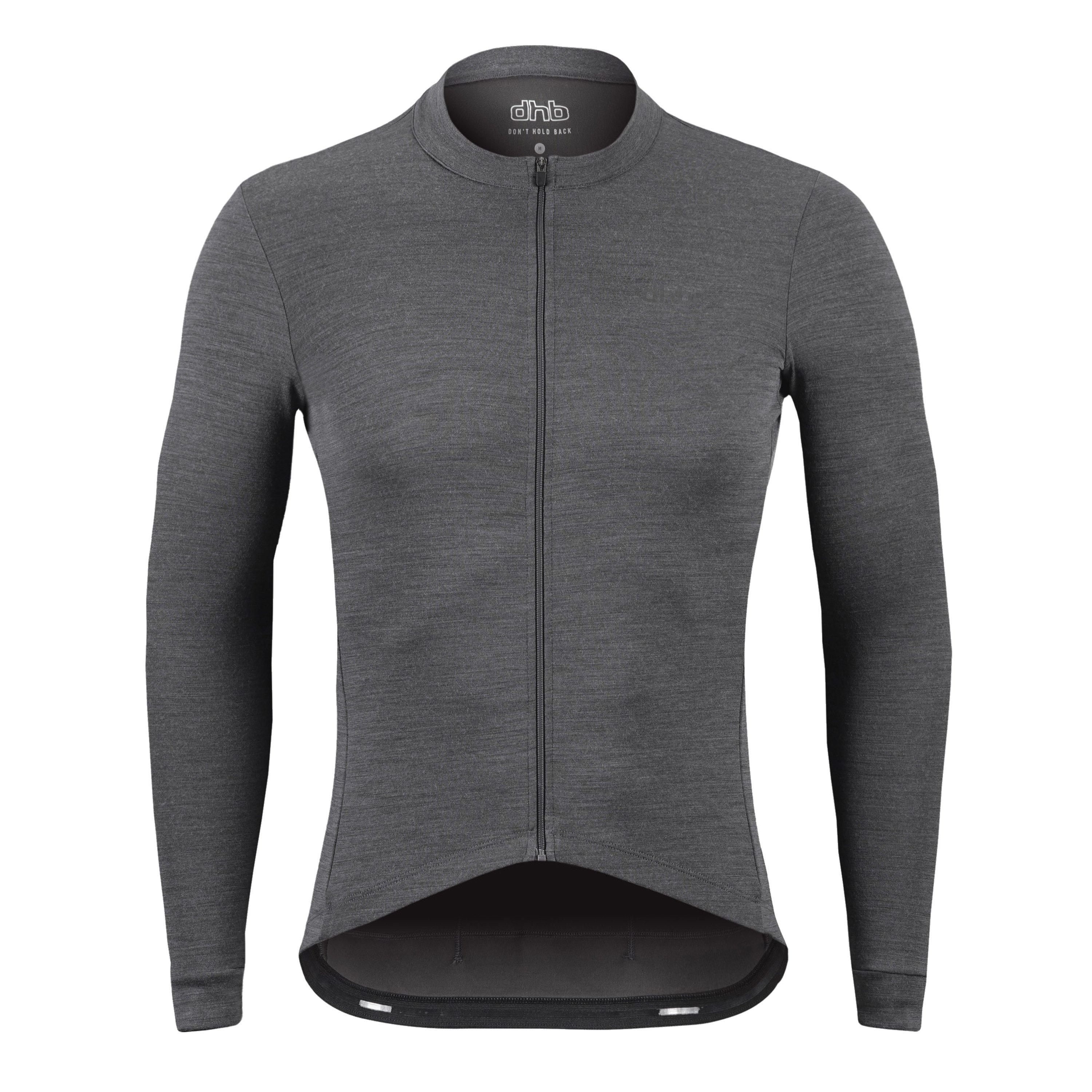 Slate Grey - Dhb - dhb Merino Mens Long Sleeve Jersey - 1