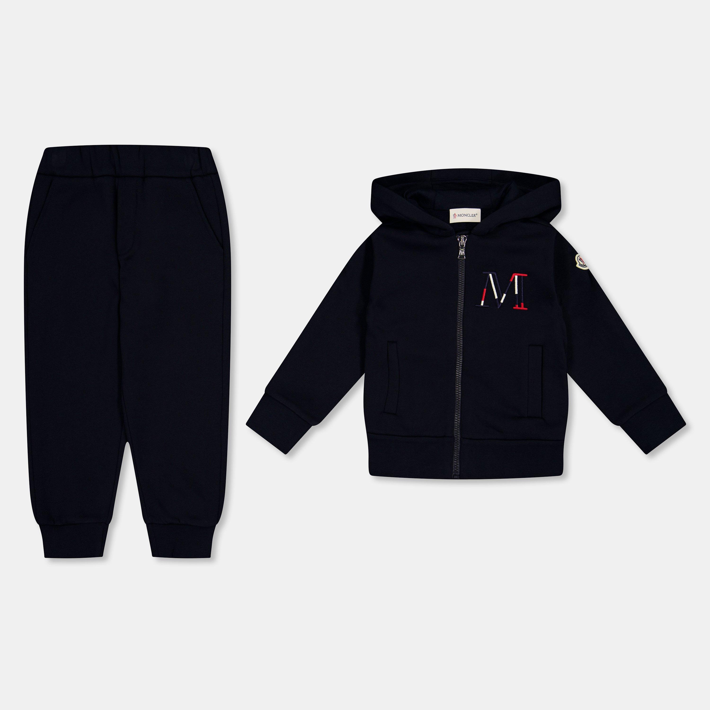 Moncler Kids' Fleece Tracksuit - Navy 778 - Size 14Y