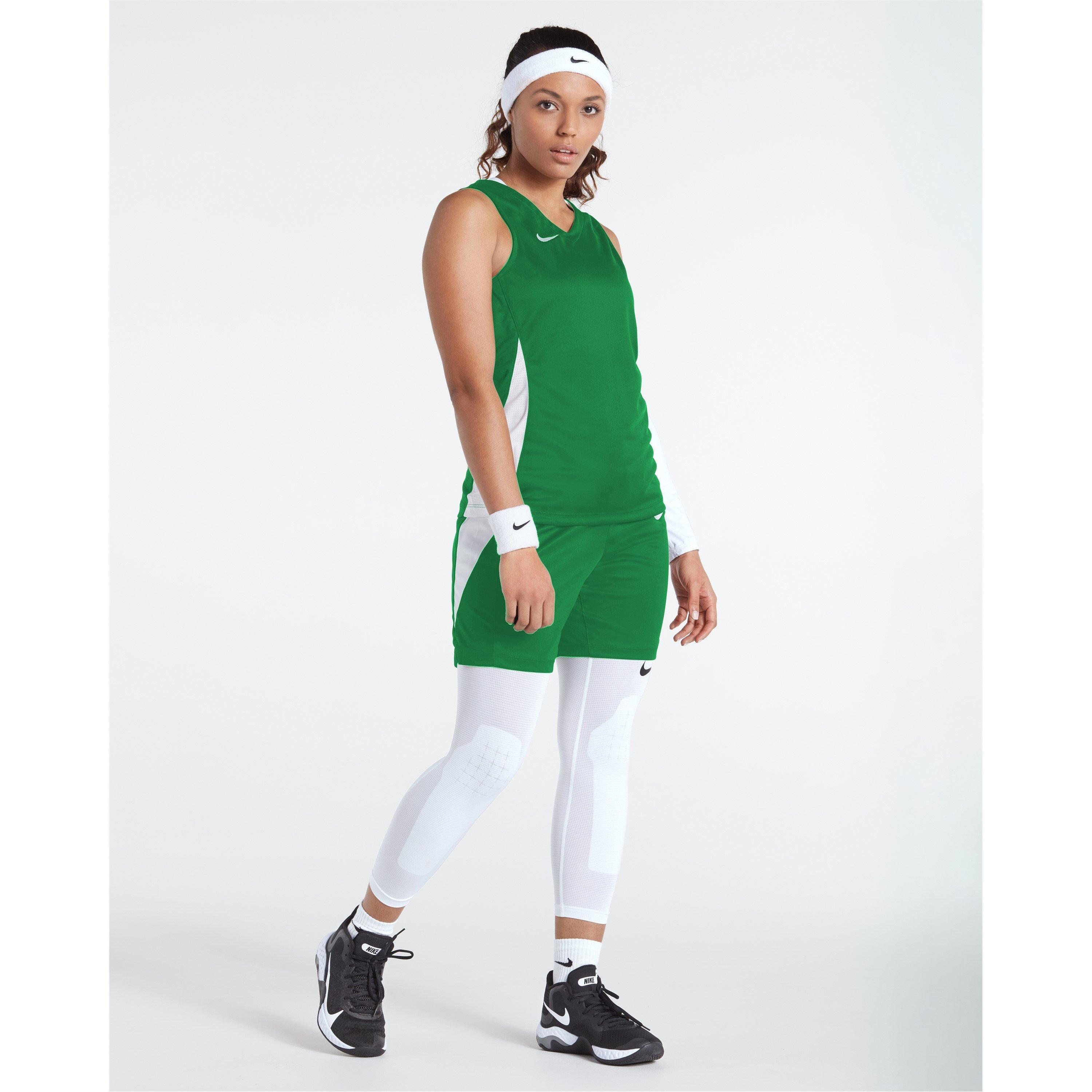 Nike Women's Performance Basketball Jersey - Pine Green/Wht - 14 (L)