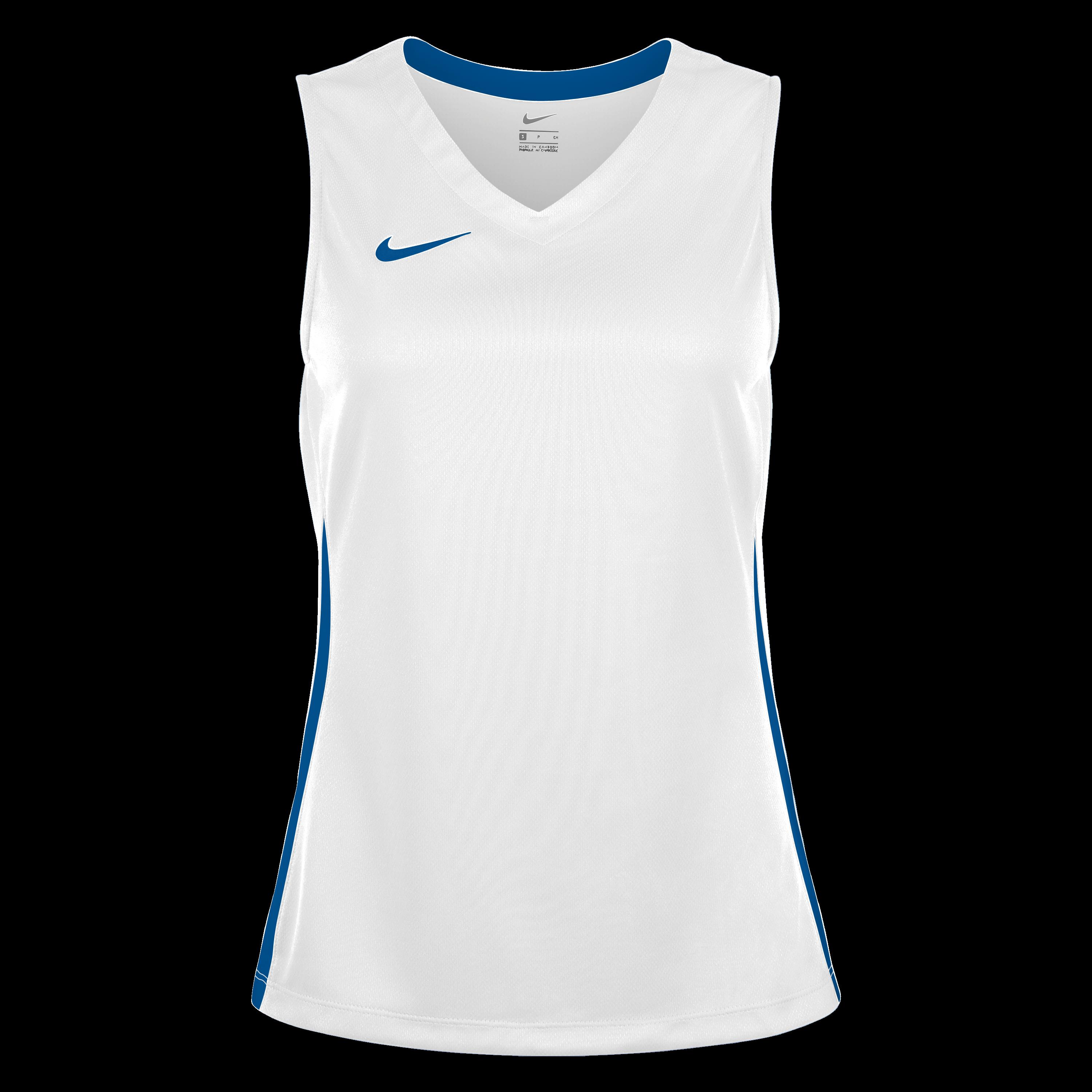 Nike Women's Performance Basketball Jersey - White/Ryl Blue - 16 (XL)