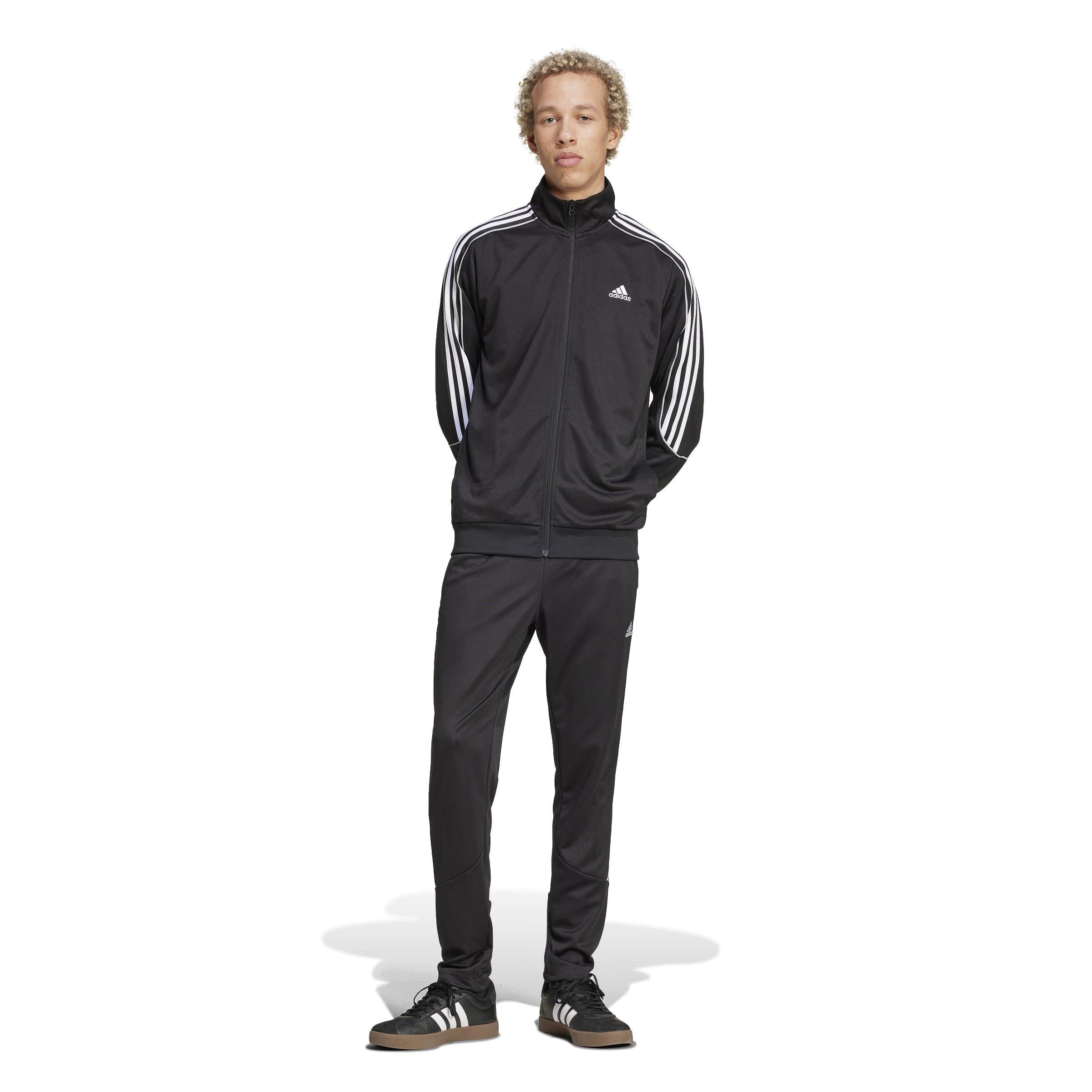 Preto - adidas - Sportswear 3-Stripes Doubleknit Track Suit Mens - 1
