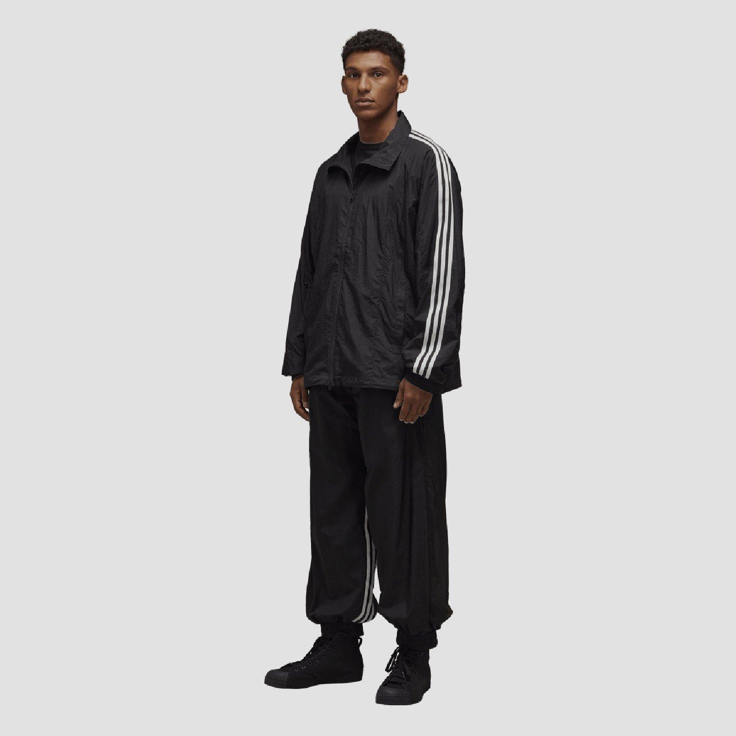 Black - Y3 - Men's 3-Stripes Shell Track Bottoms - 4