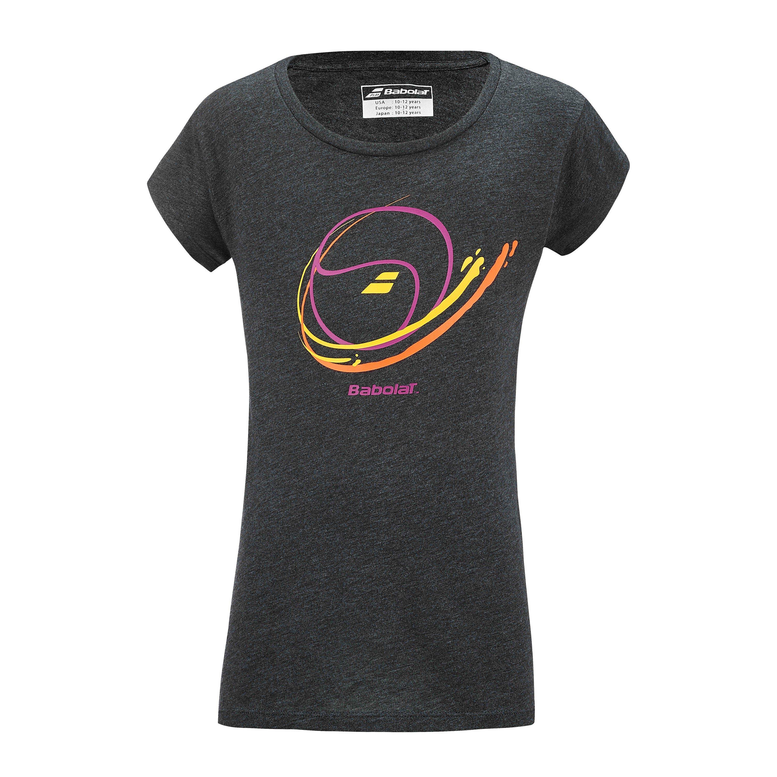 CRNO HEATHER - Babolat - Kids' Short-Sleeve Performance T-Shirt - 1