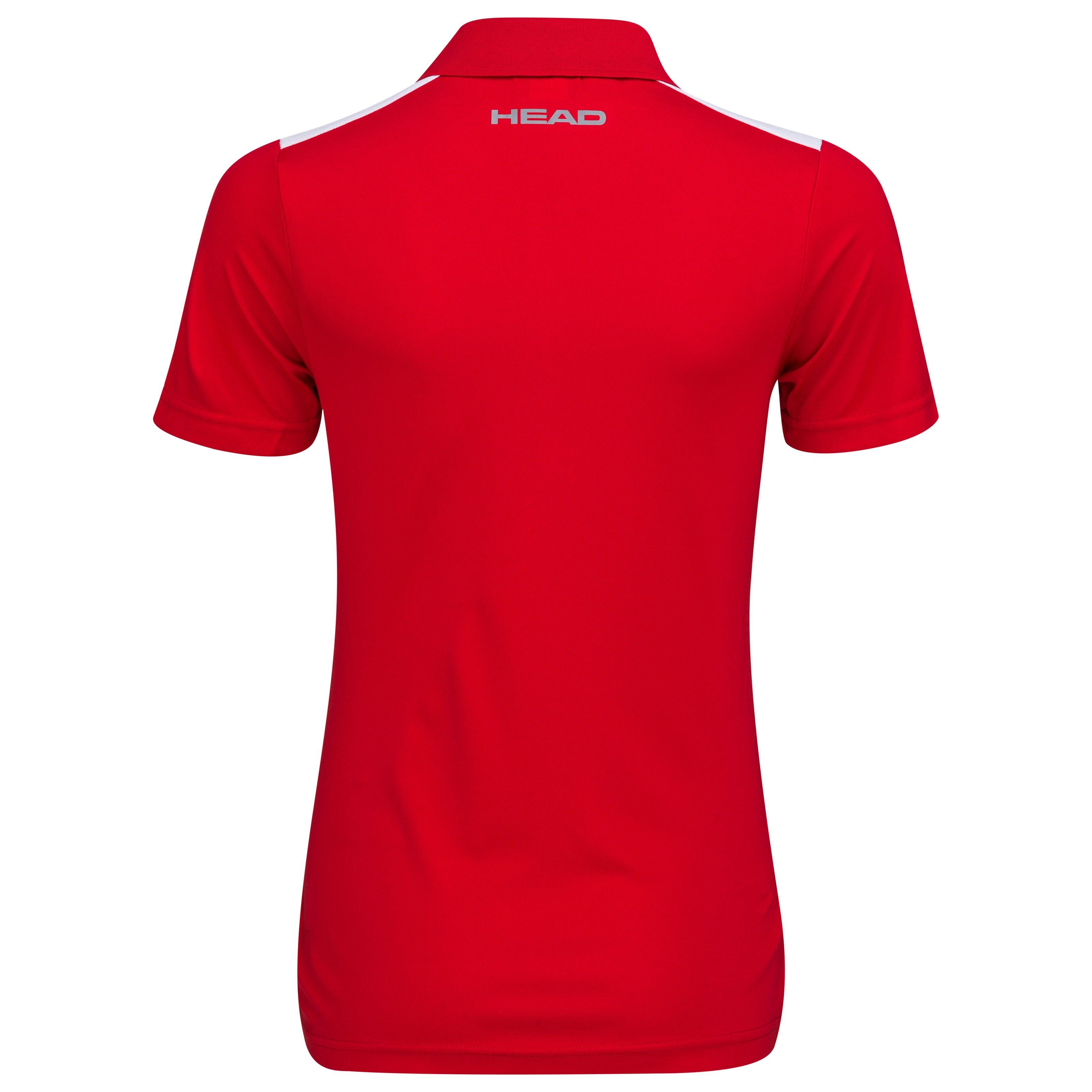 Crveno/Bijelo - HEAD - Club Tech Polo Shirt Womens - 2
