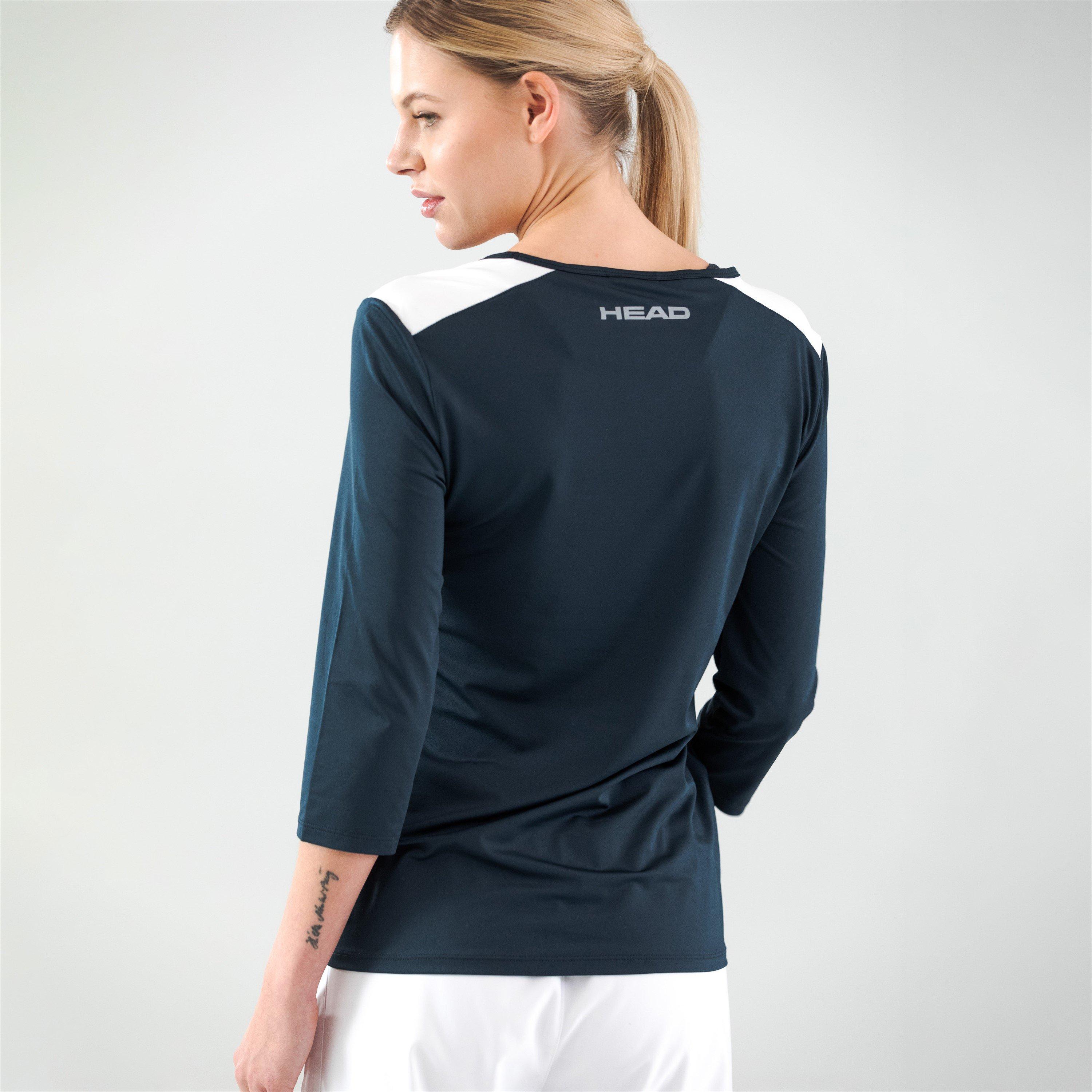 Dark Blue - HEAD - CLUB 3 Quarter Sleeve T-Shirt Women - 6