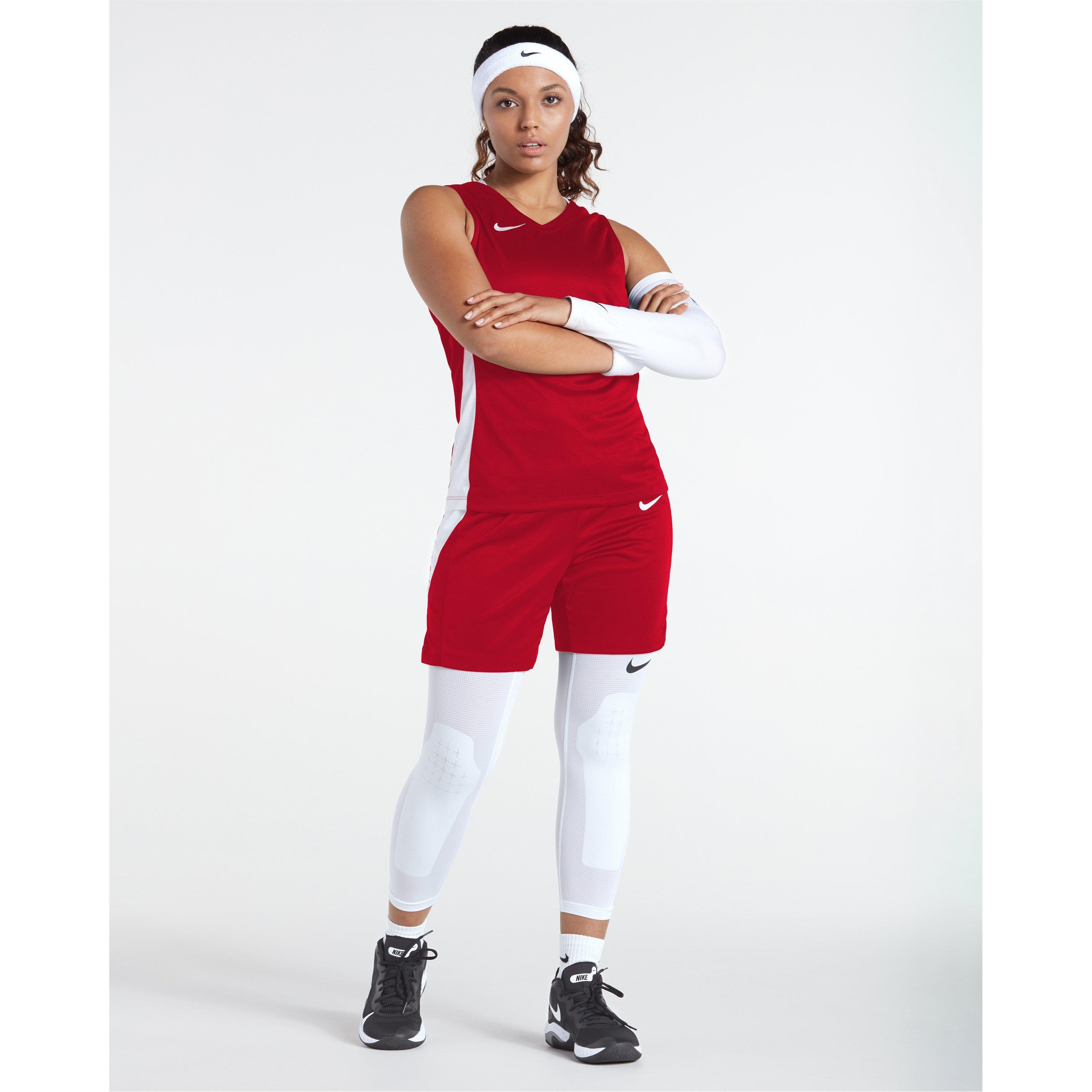 Nike Women's Basketball Shorts - Univrsty Red/Wh - 12 (M)