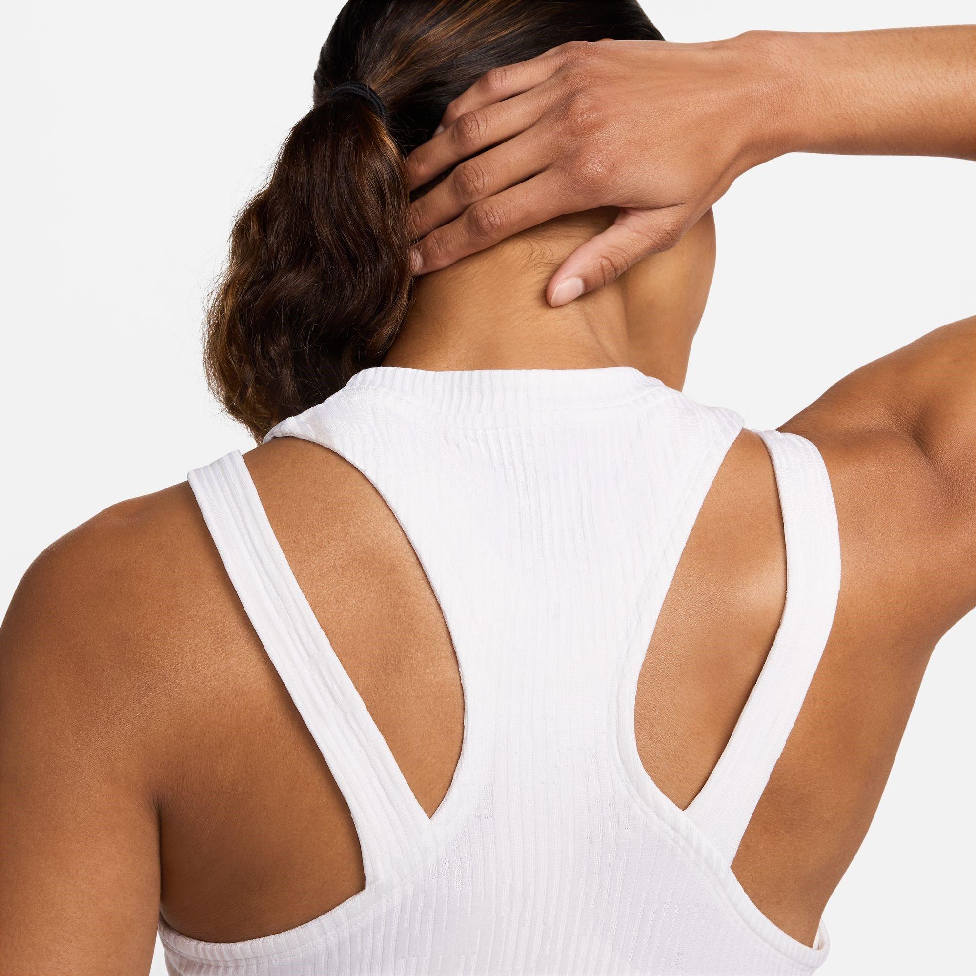 White/Gold - Nike - Slam Women's Dri-FIT Tennis Dress - 4