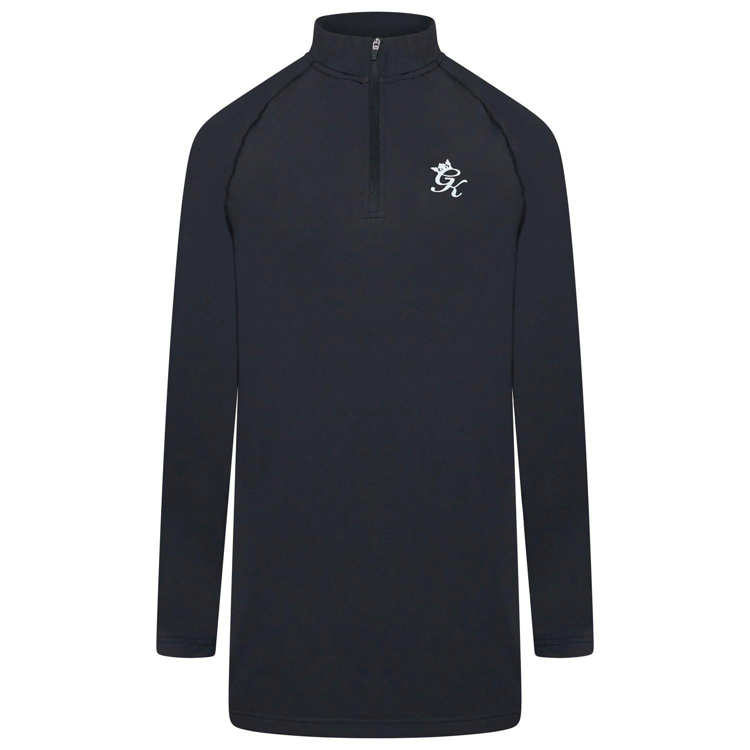 Gym King Men's Energy Zipped Funnel Performance Tracksuit Top - Black - Medium