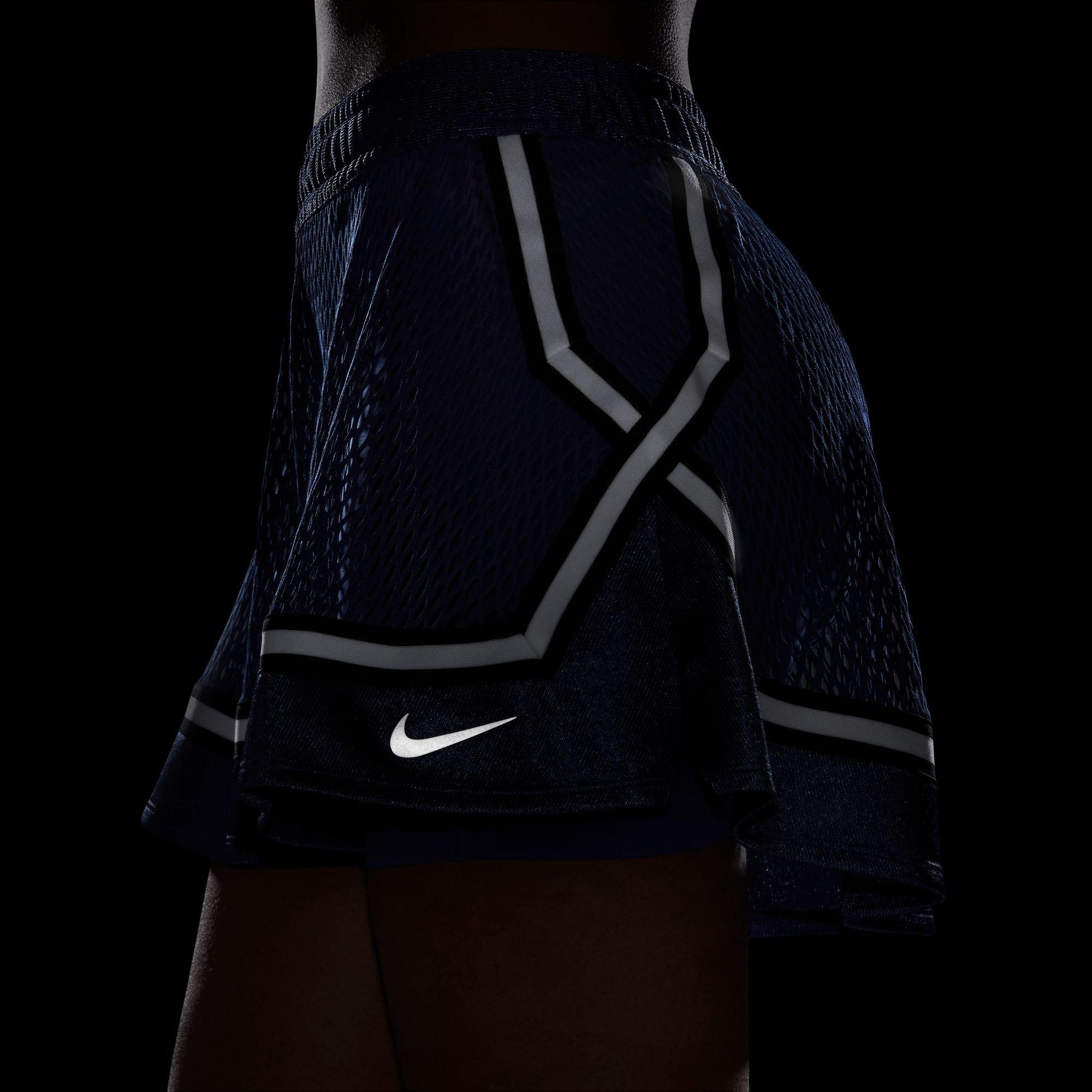 Royal/White - Nike - Women's Slam Performance Tennis Skirt - 5