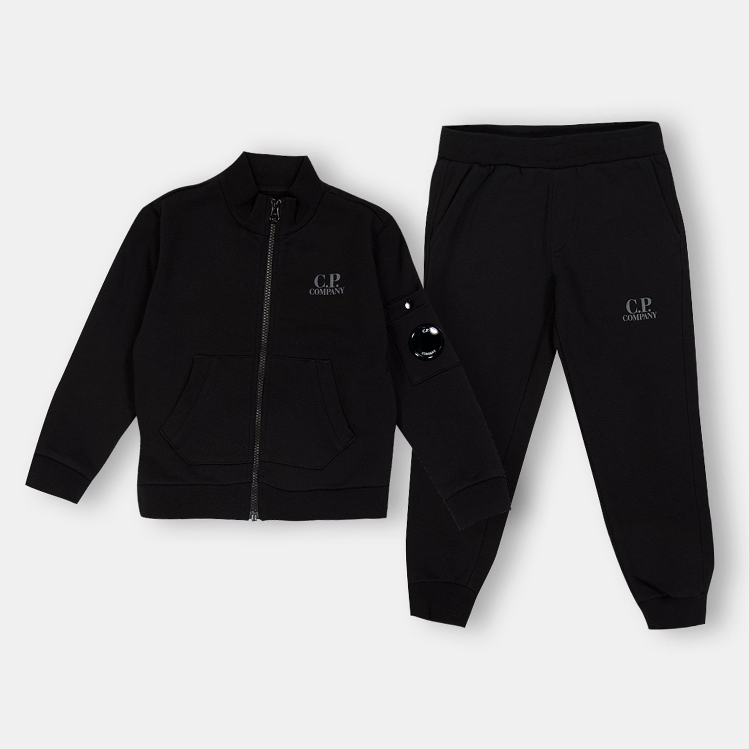 Cp Company Boys Kids' Soft Fleece Tracksuit - Black 60100 - 14Y