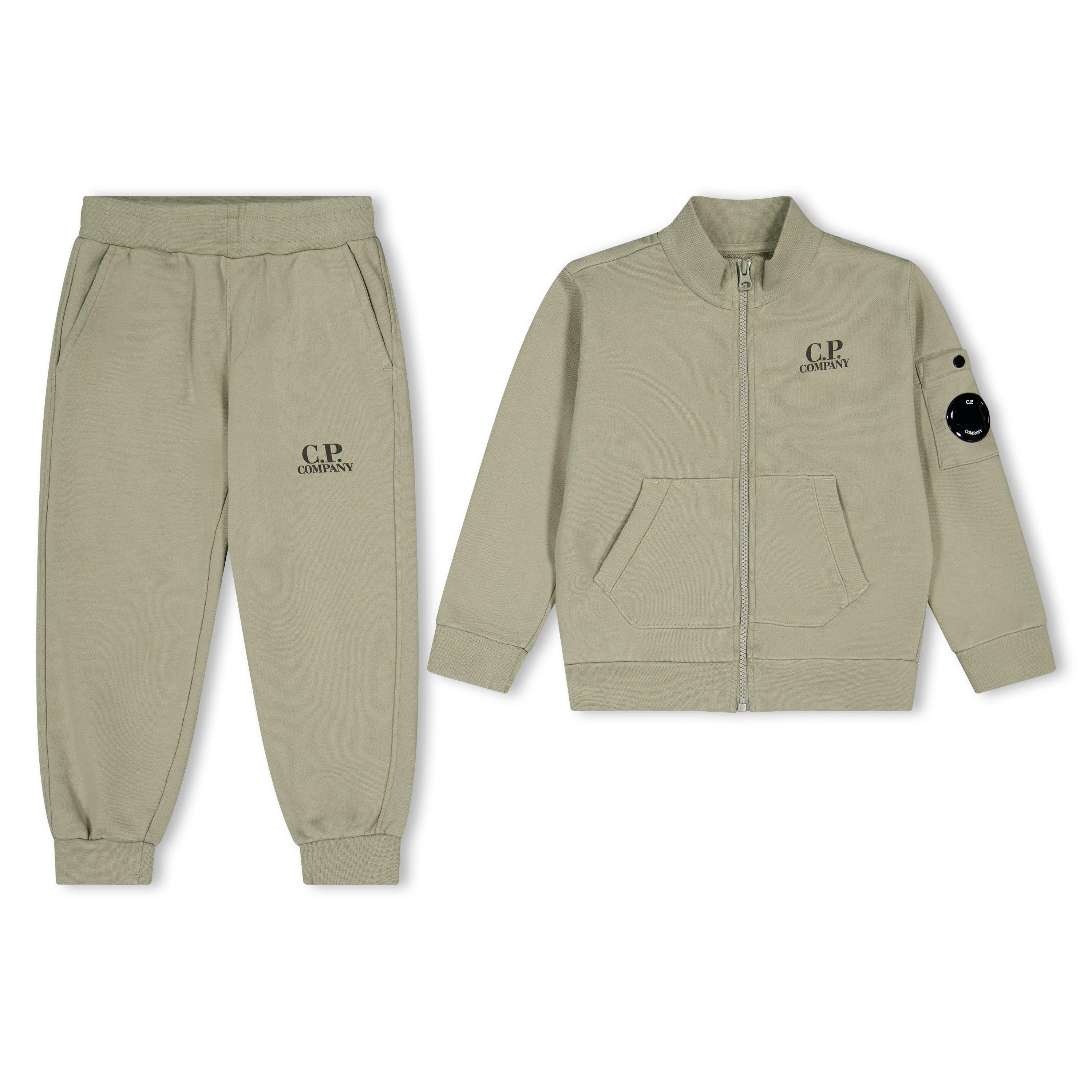 CP Company Kids' Soft Fleece Tracksuit - Taupe Gry 60503 - Size 6Y